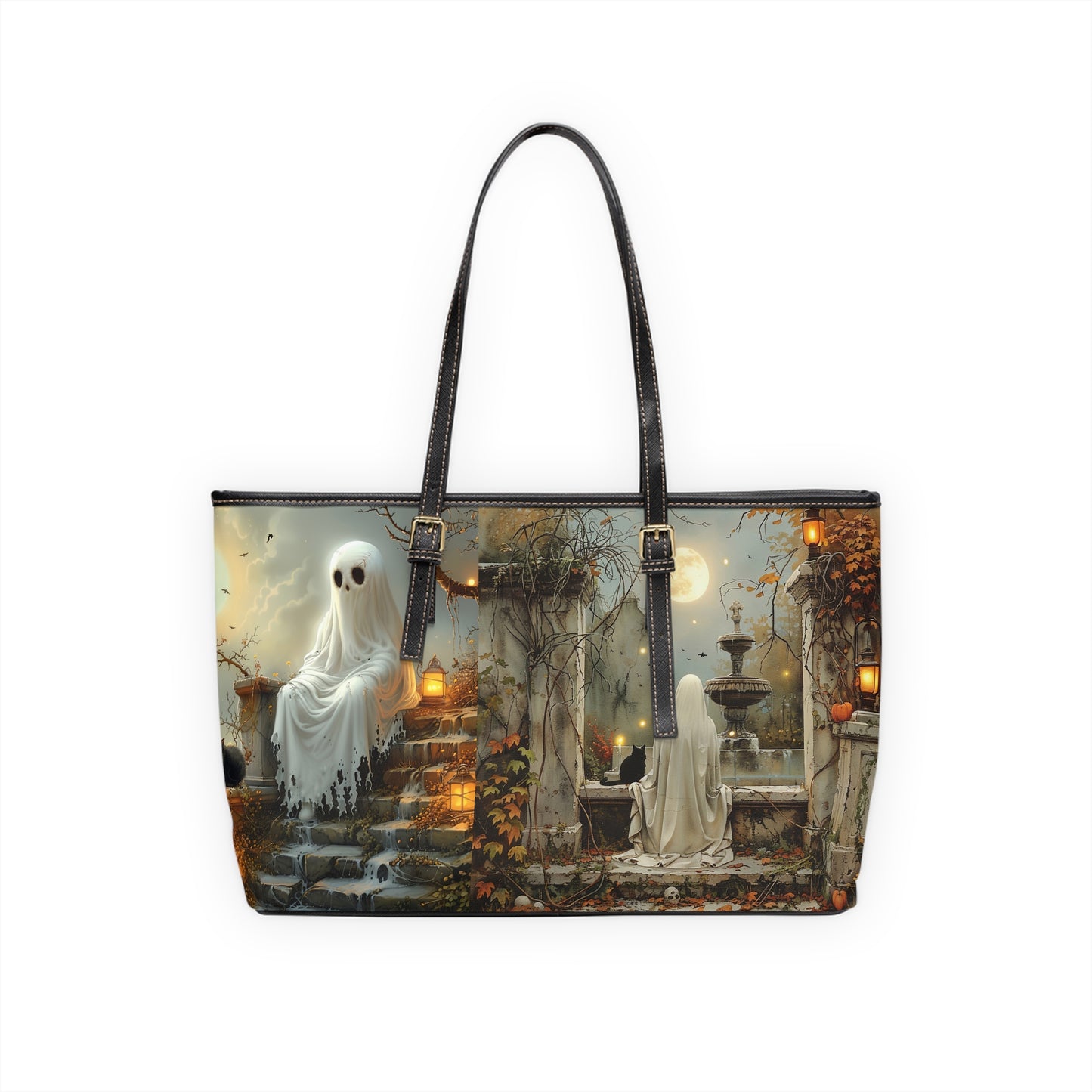 Ghosts Fall Design Shoulder Tote Bag