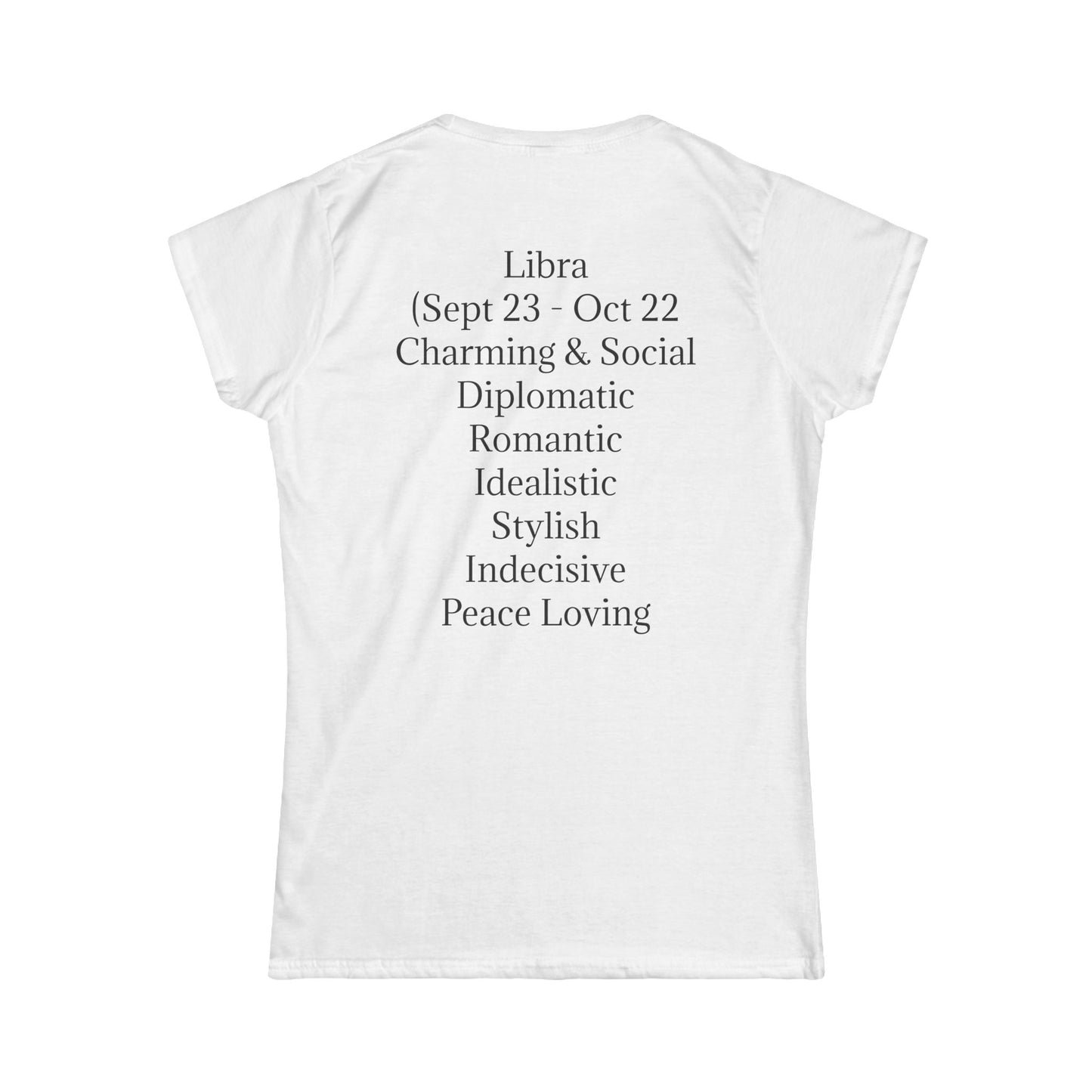 Libra Zodiac Women's Softstyle Tee - Stylish & Charming Astrology Shirt