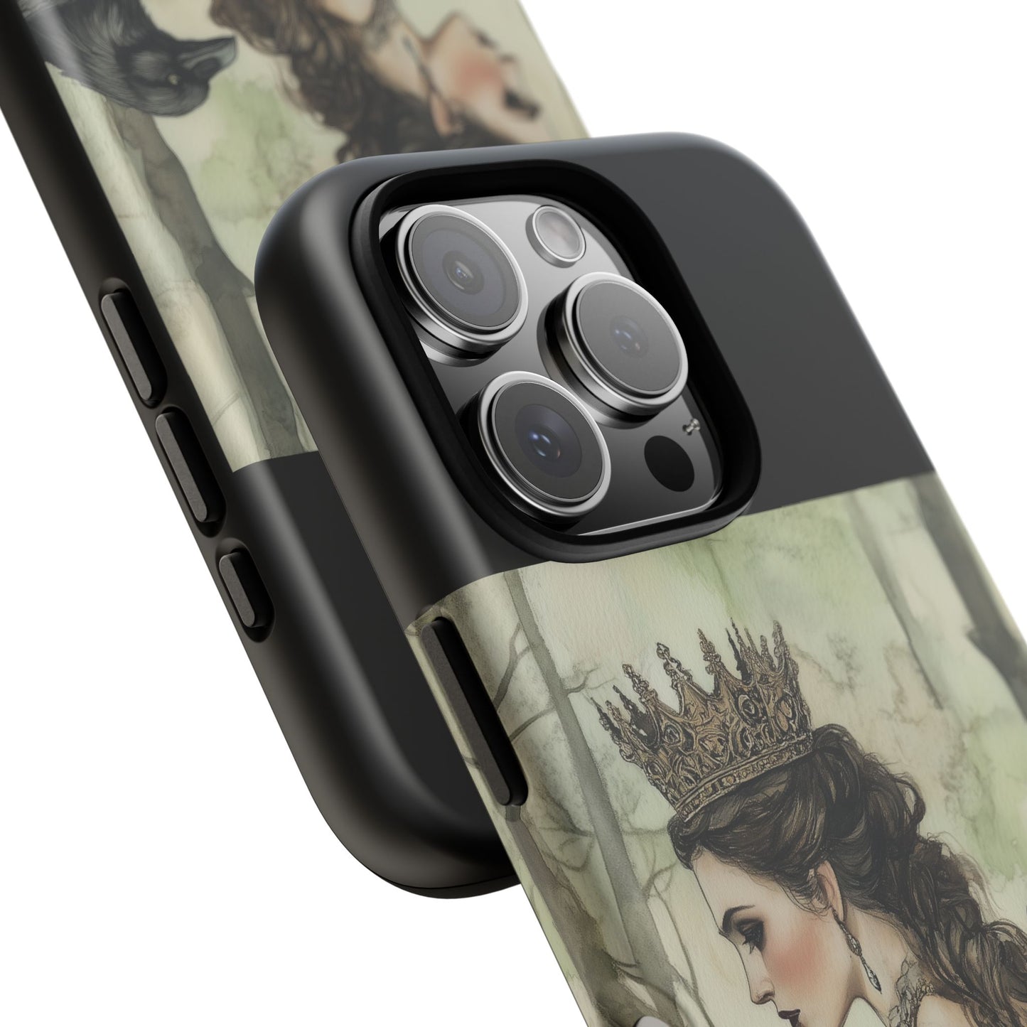 Gothic Phone Case with Crowned Queen Design