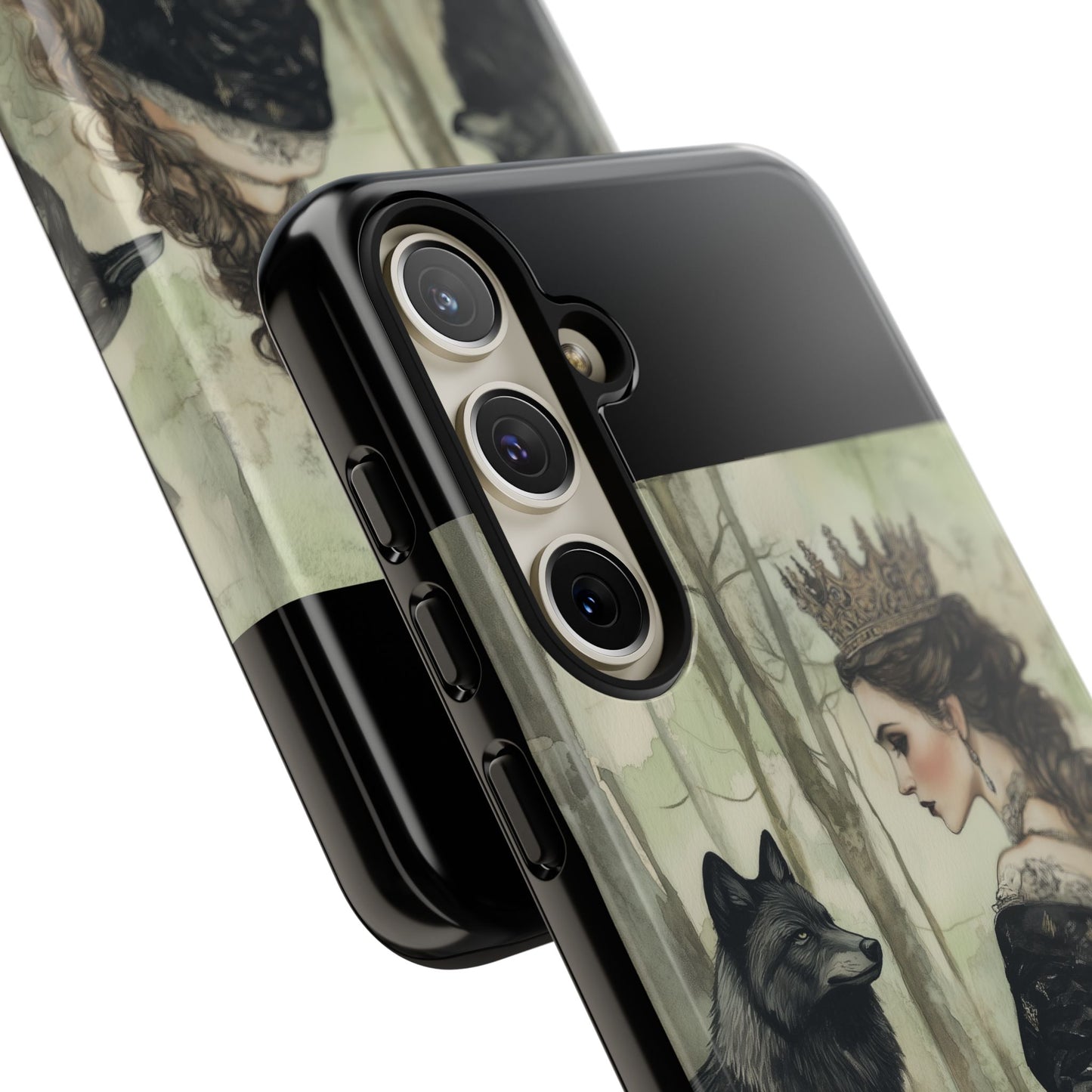 Gothic Phone Case with Crowned Queen Design
