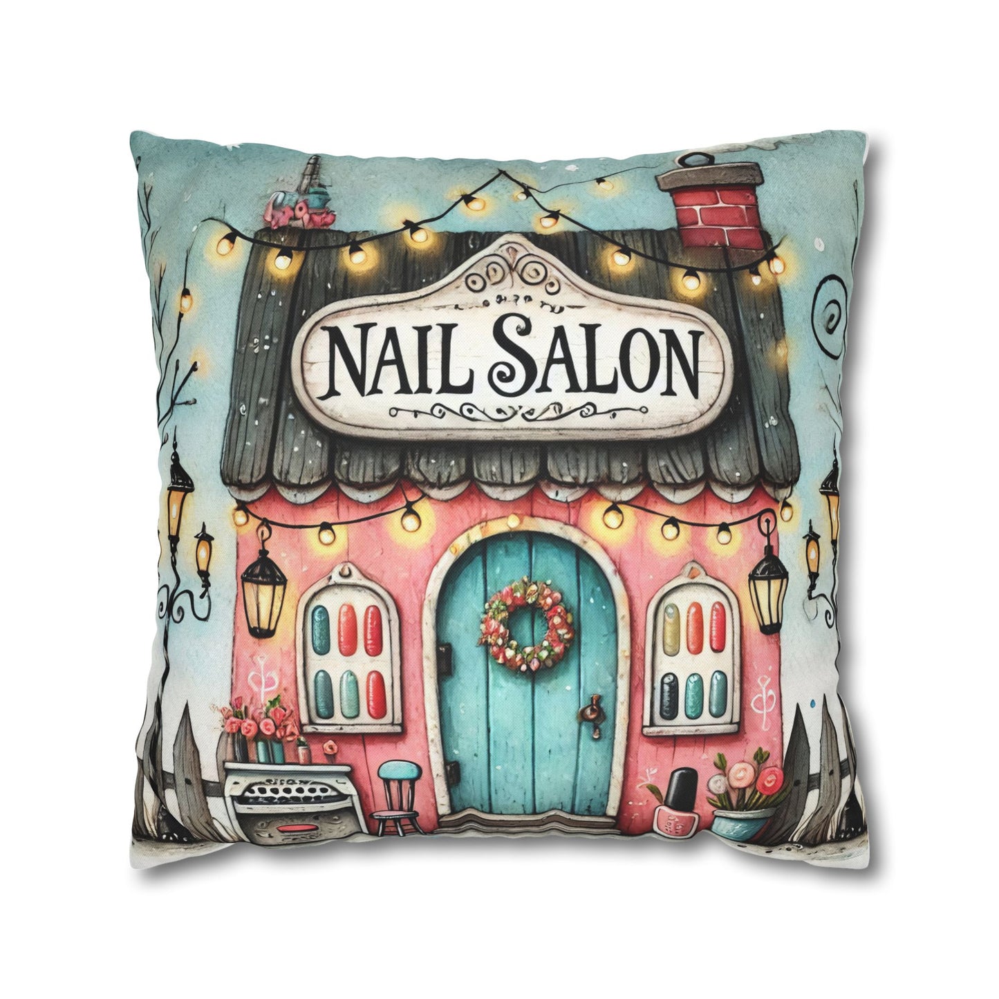 Nail Salon Decorative Pillow