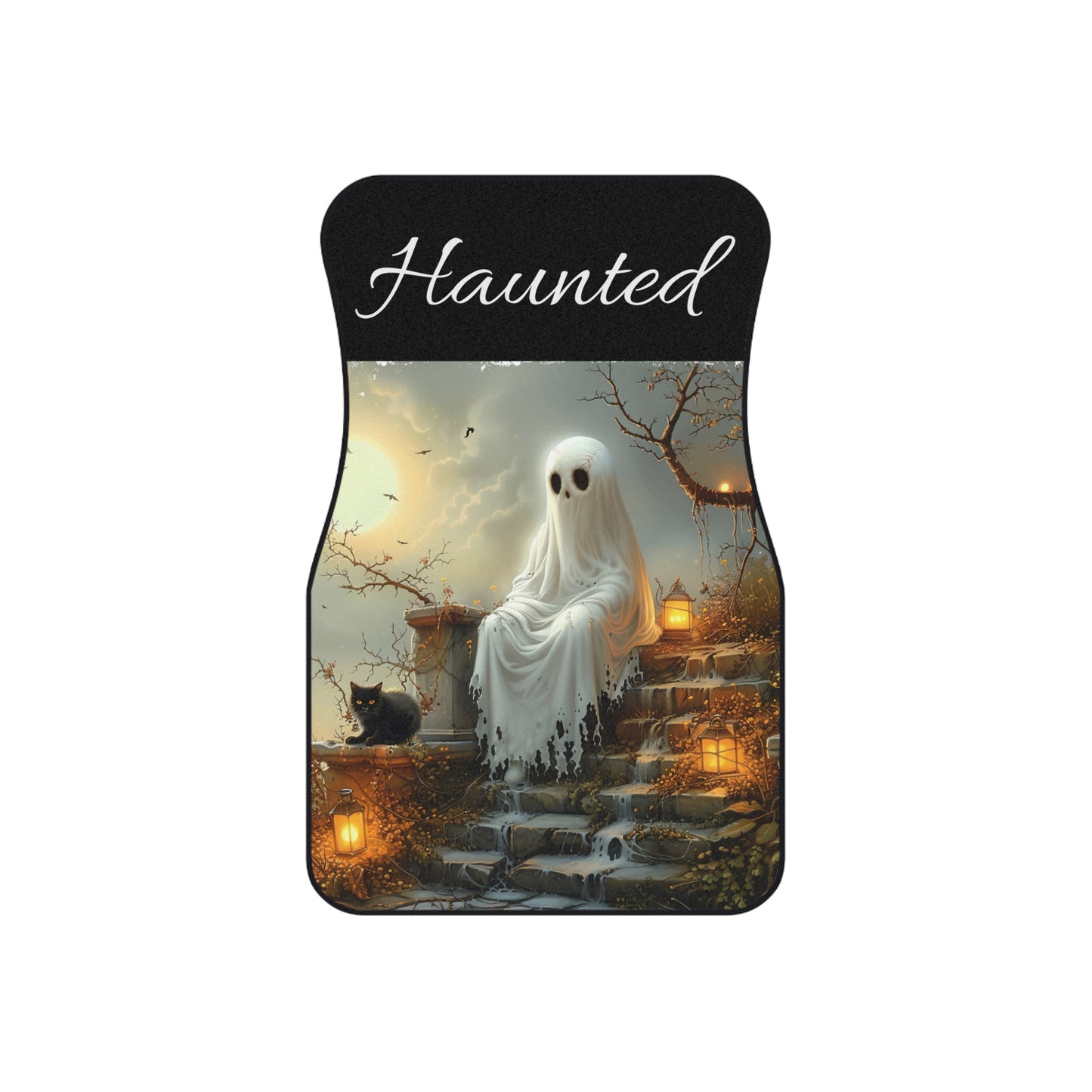 Haunted Car Mats (2x Front) | Spooky Halloween Accessories