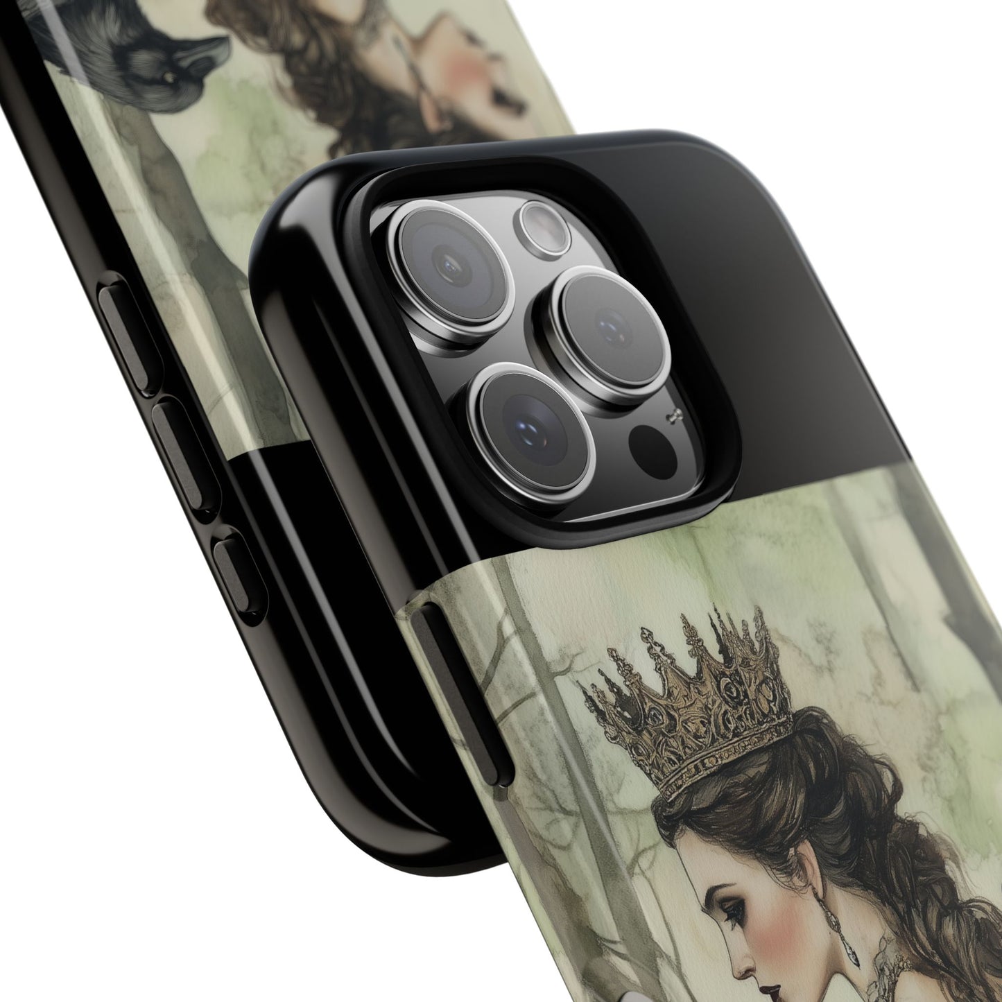Gothic Phone Case with Crowned Queen Design