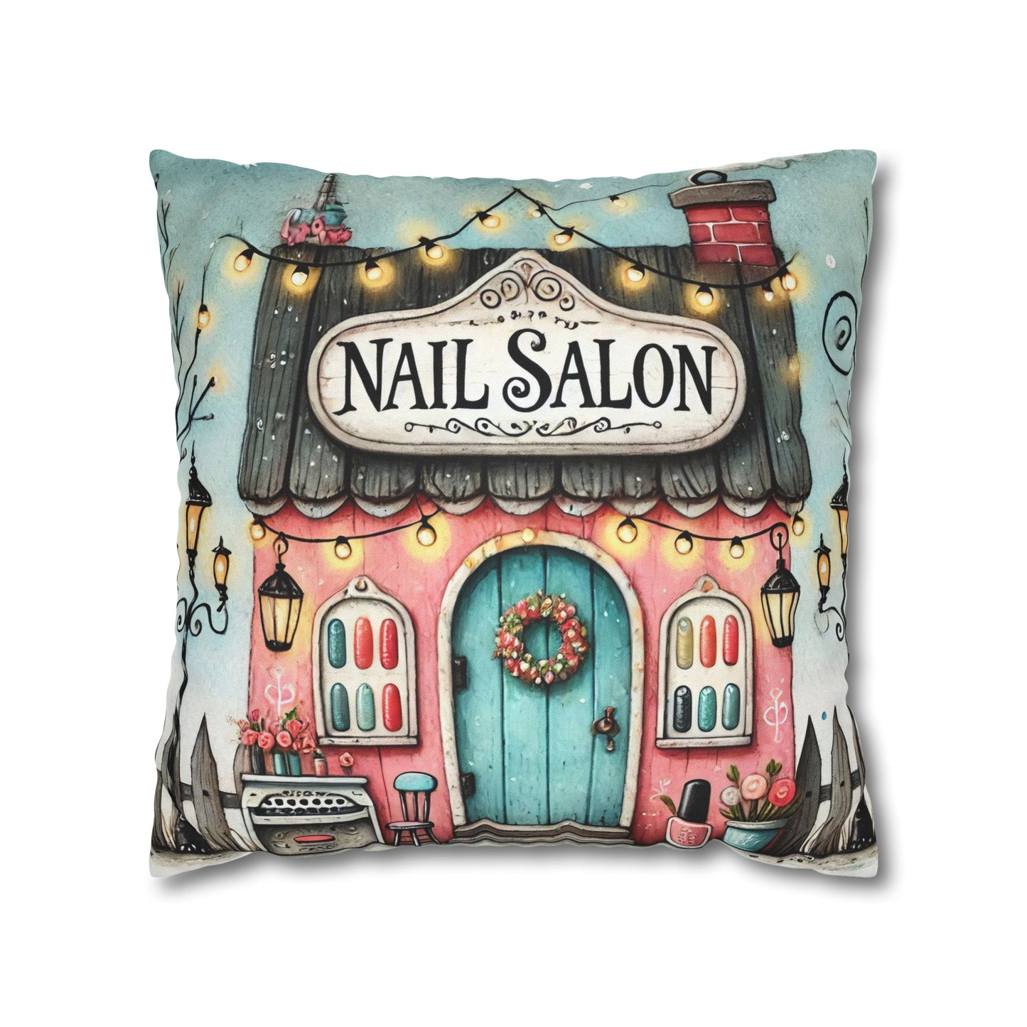 Nail Salon Decorative Pillow