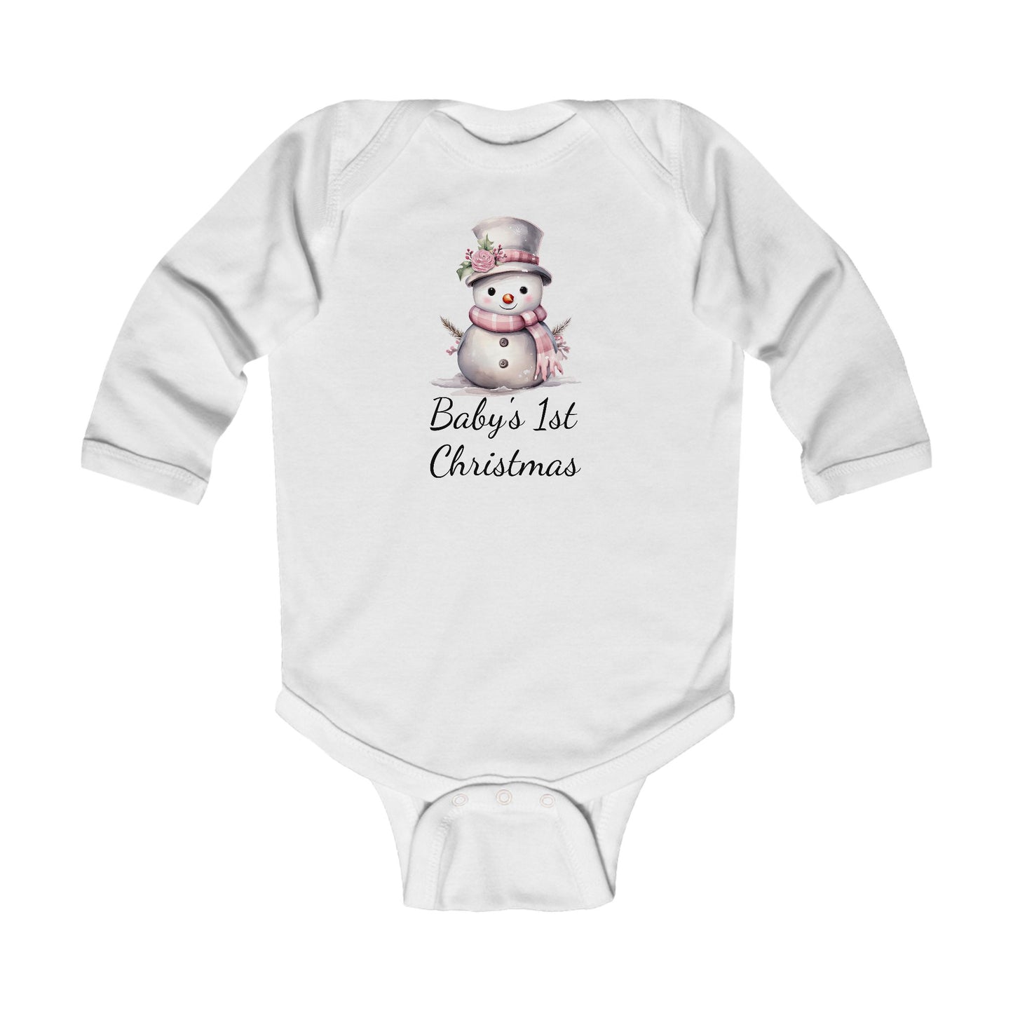 Baby's 1st Christmas Snowman Long Sleeve Bodysuit