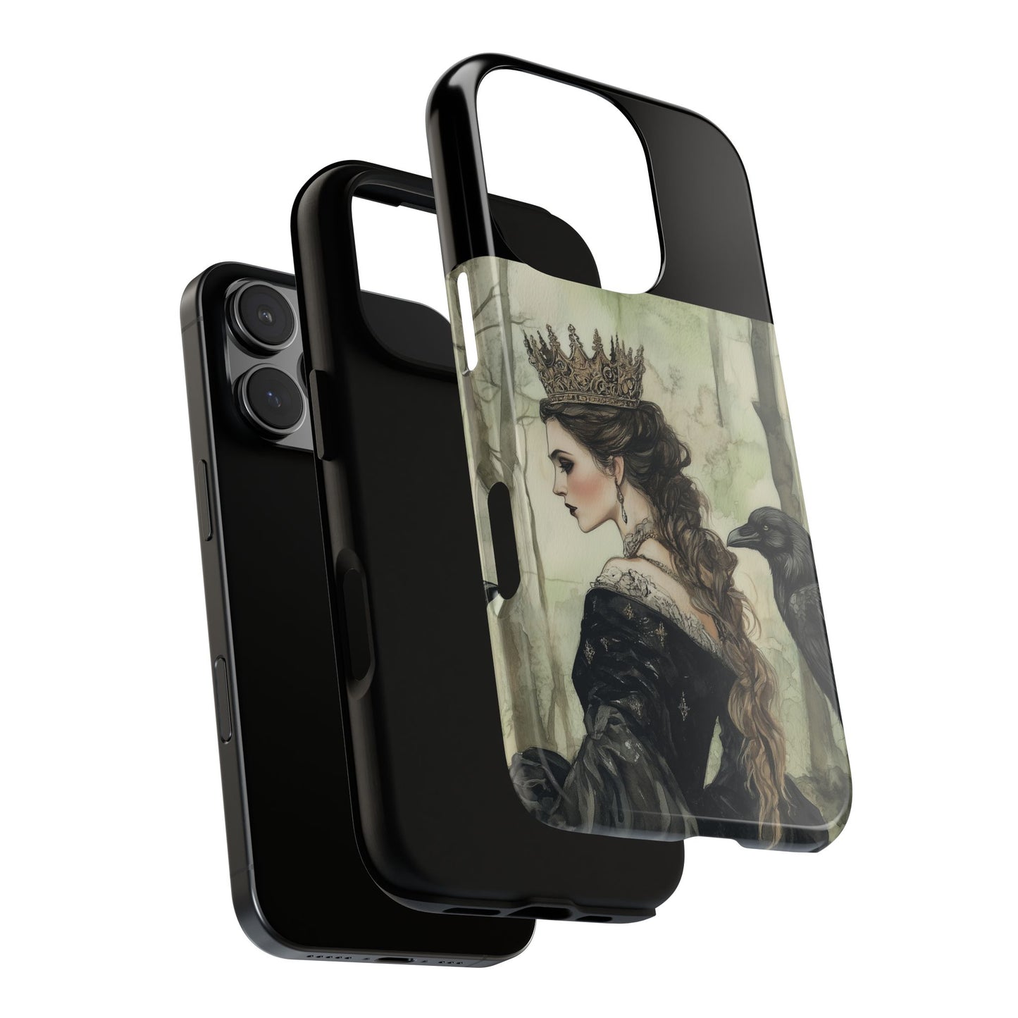 Gothic Phone Case with Crowned Queen Design