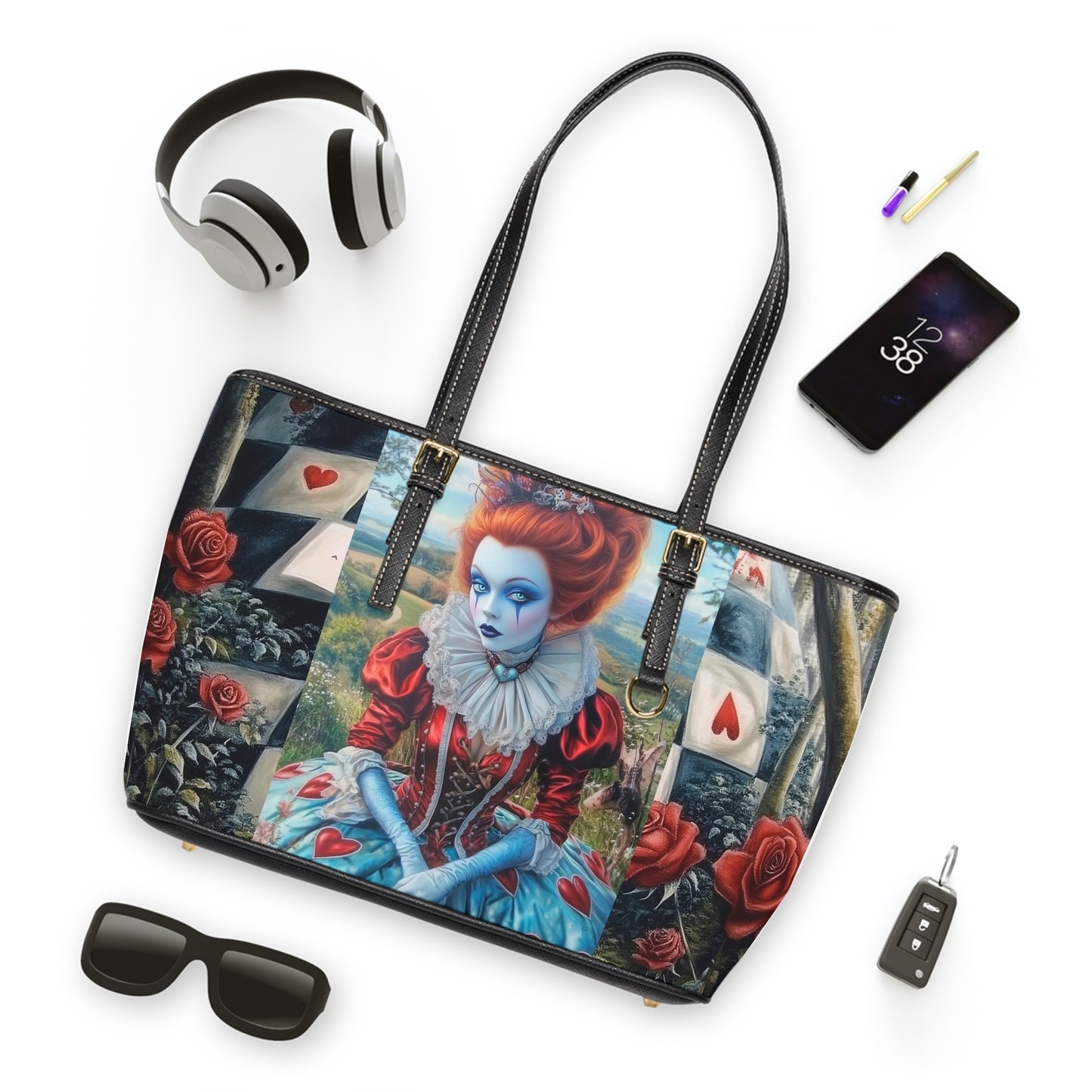 Alice in Wonderland PU Leather Shoulder Bag