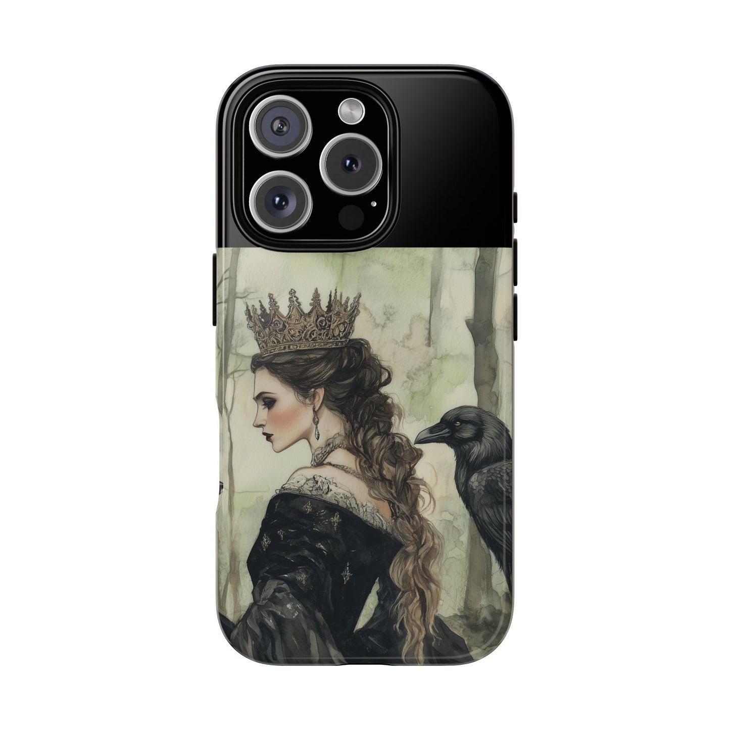 Gothic Phone Case with Crowned Queen Design