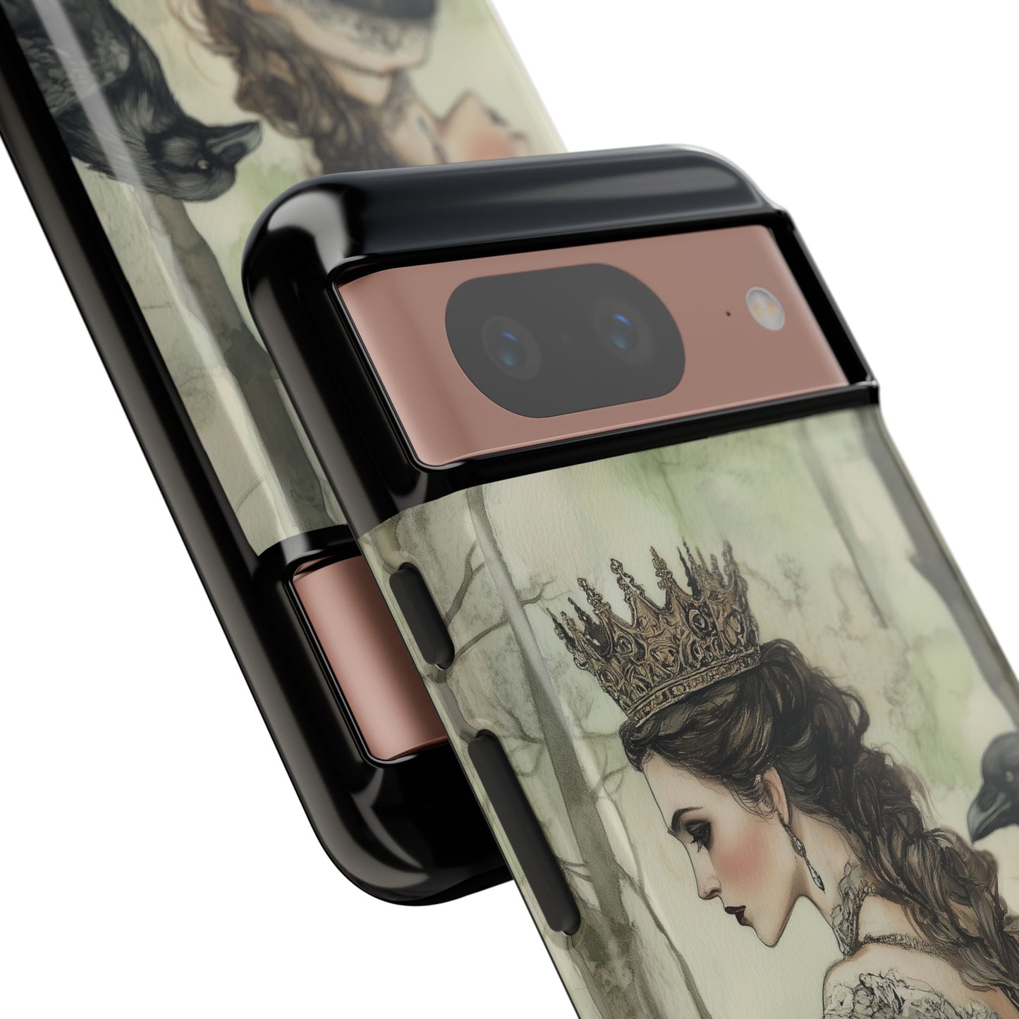 Gothic Phone Case with Crowned Queen Design
