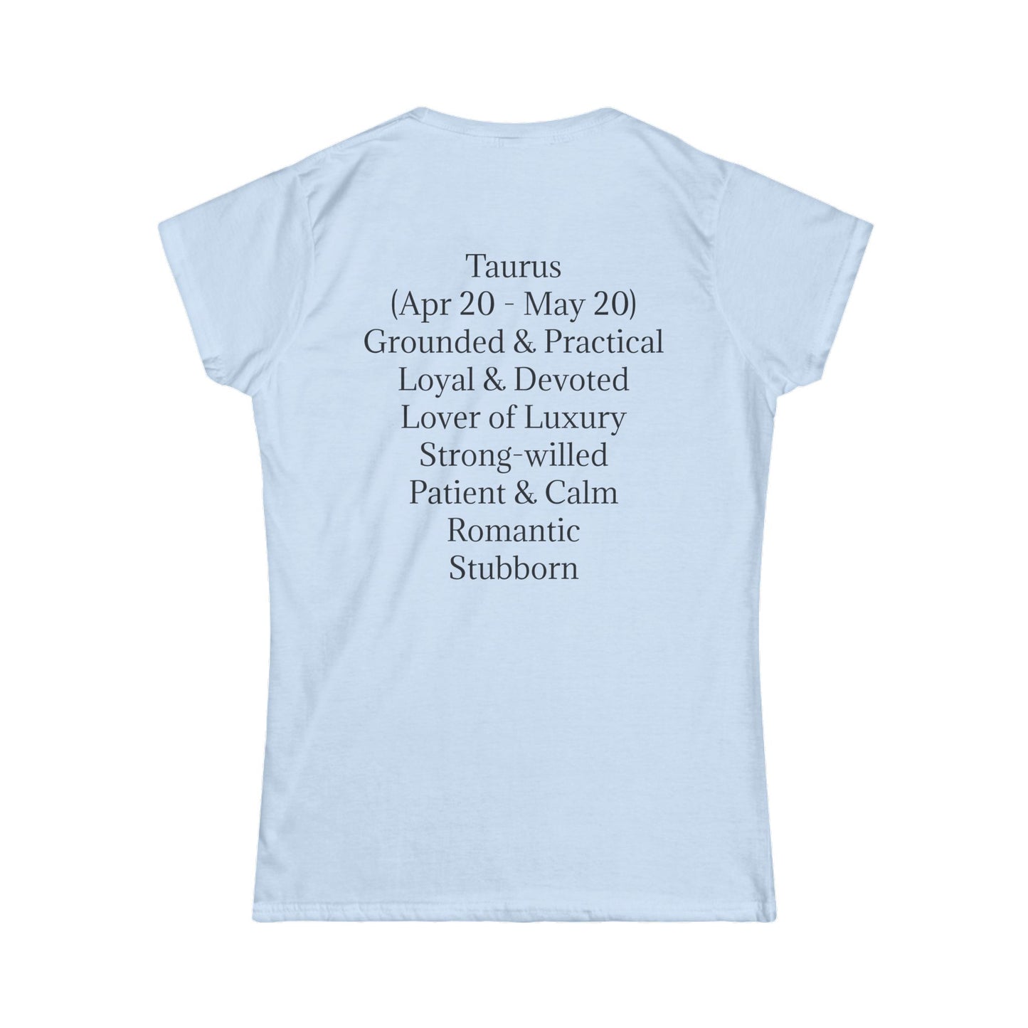 Taurus Zodiac Women's Softstyle Tee - Astrology Graphic Shirt with Traits