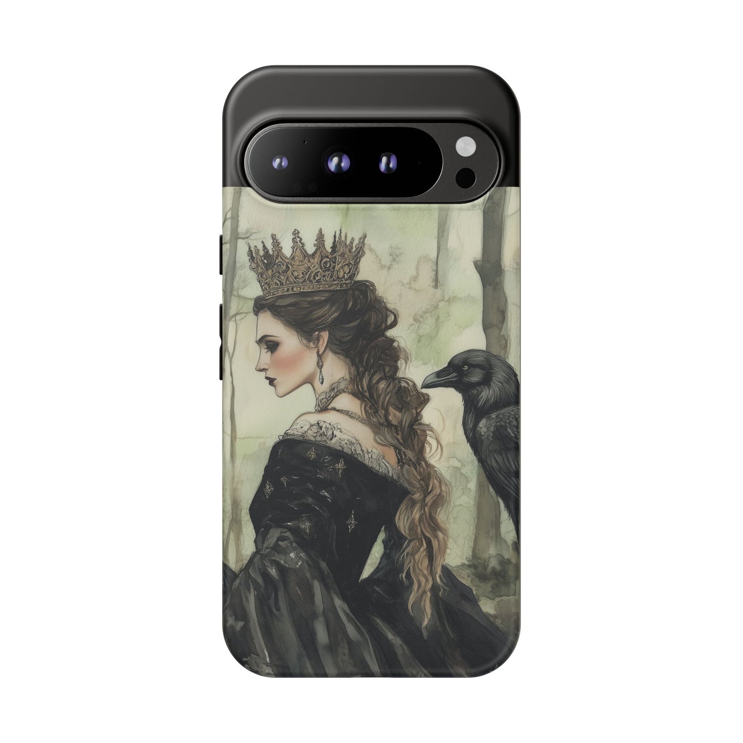 Gothic Phone Case with Crowned Queen Design
