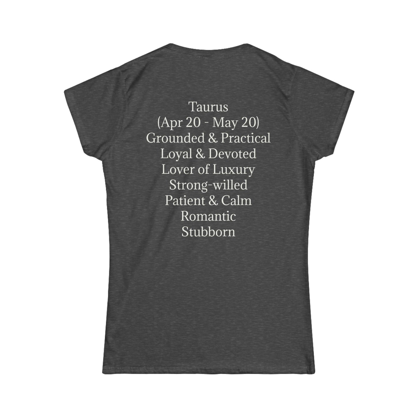 Taurus Zodiac Women's Softstyle Tee - Astrology Graphic Shirt with Traits