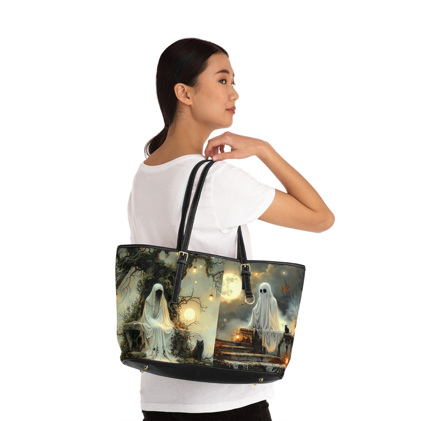 Ghosts Fall Design Shoulder Tote Bag