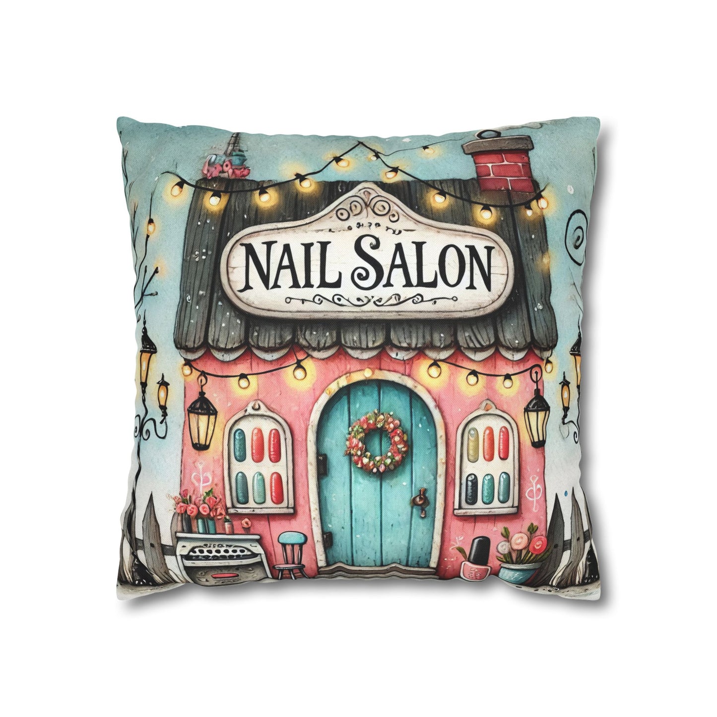 Nail Salon Decorative Pillow