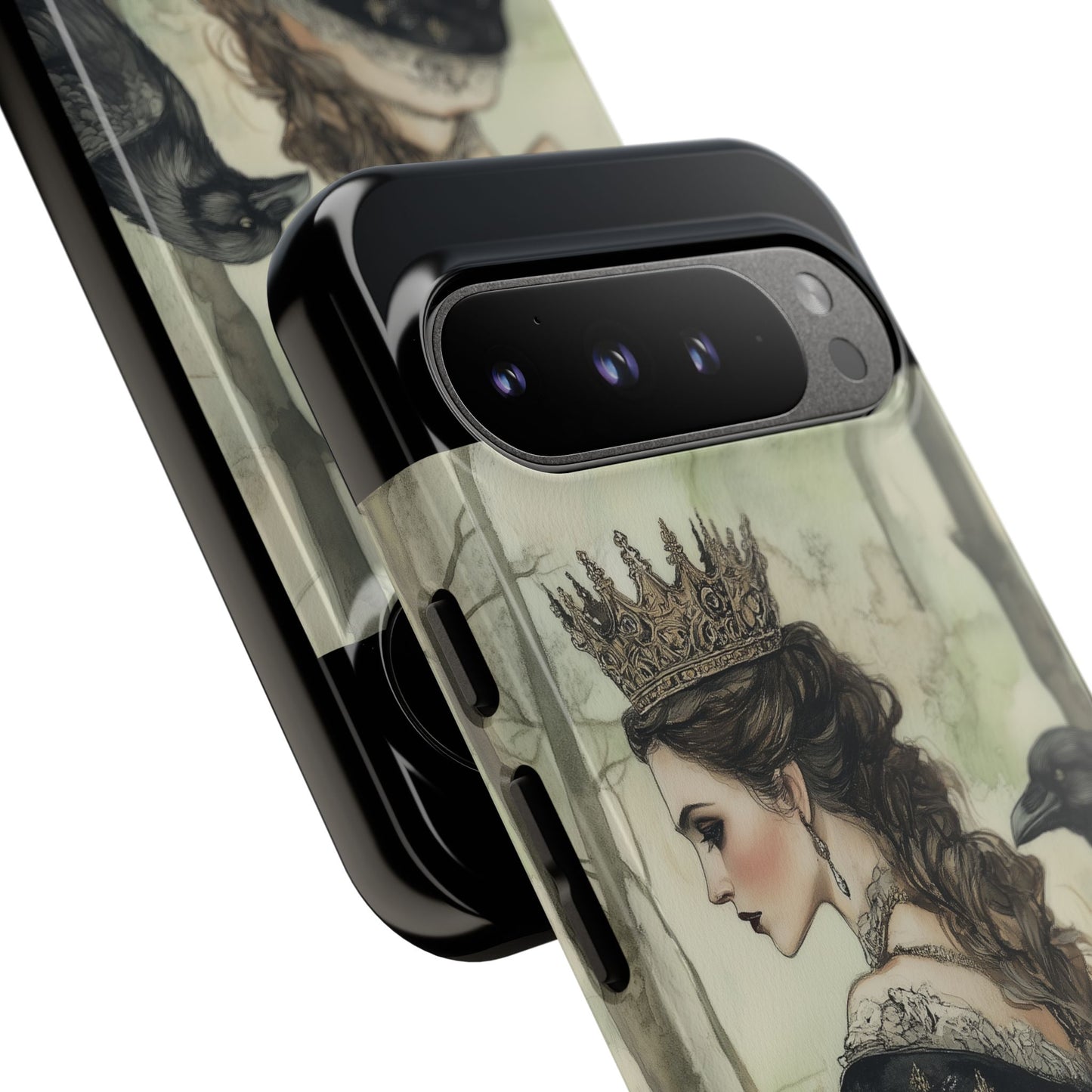 Gothic Phone Case with Crowned Queen Design