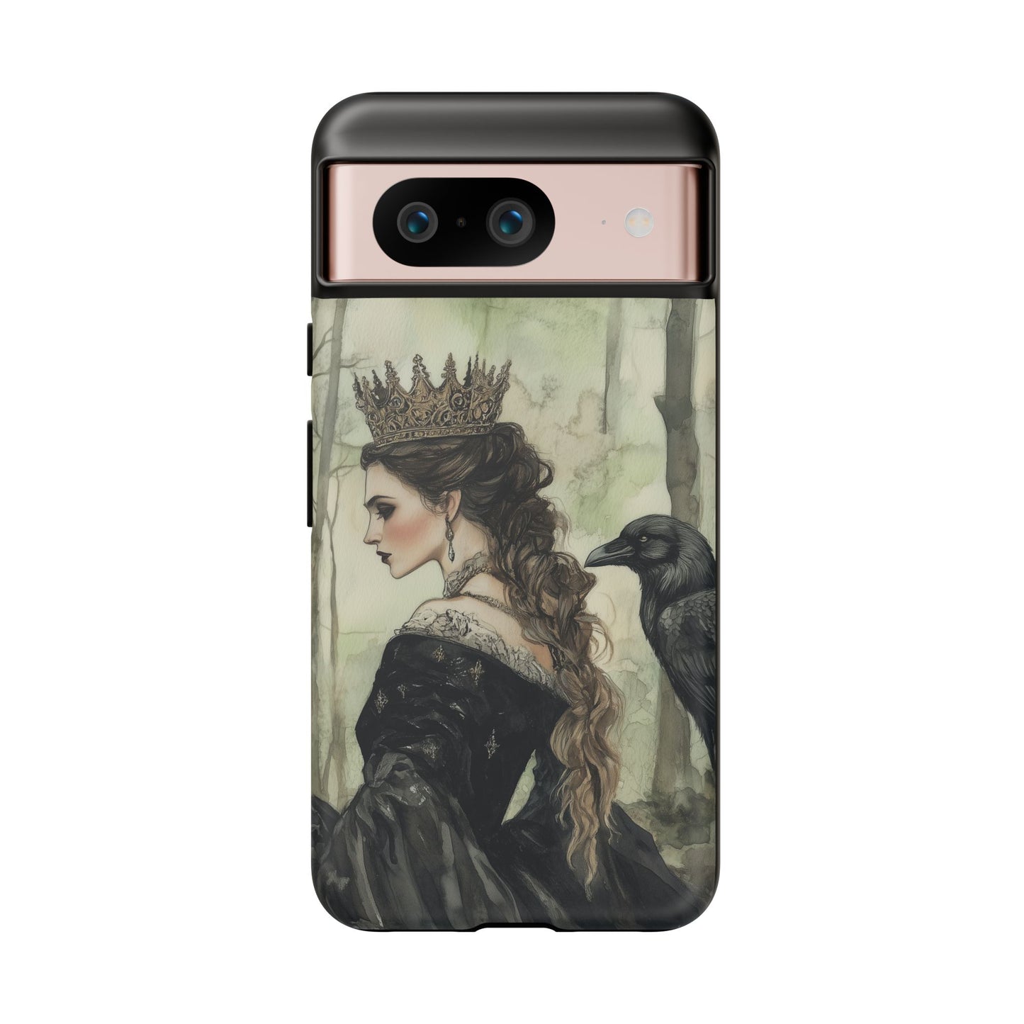 Gothic Phone Case with Crowned Queen Design