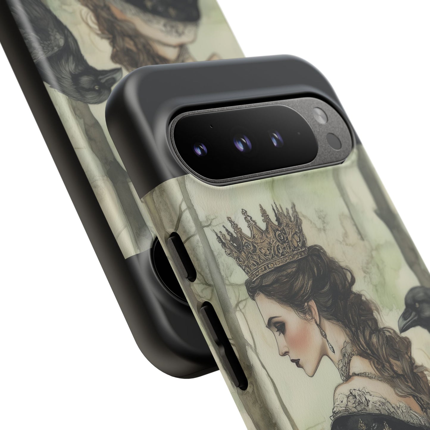 Gothic Phone Case with Crowned Queen Design