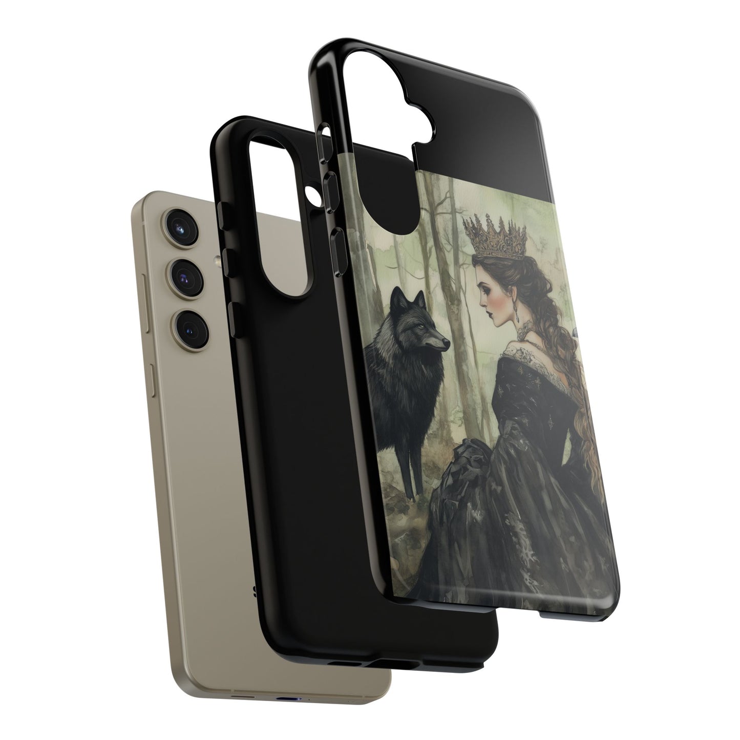 Gothic Phone Case with Crowned Queen Design