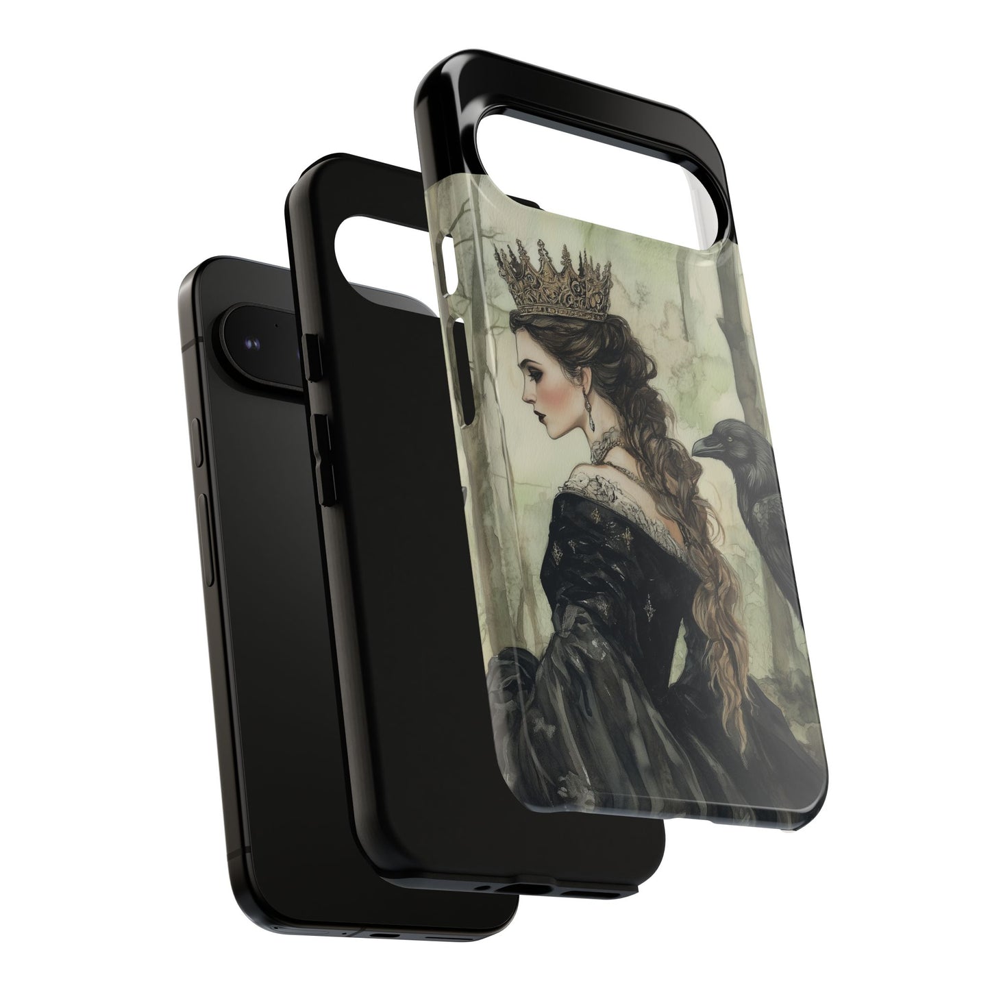 Gothic Phone Case with Crowned Queen Design
