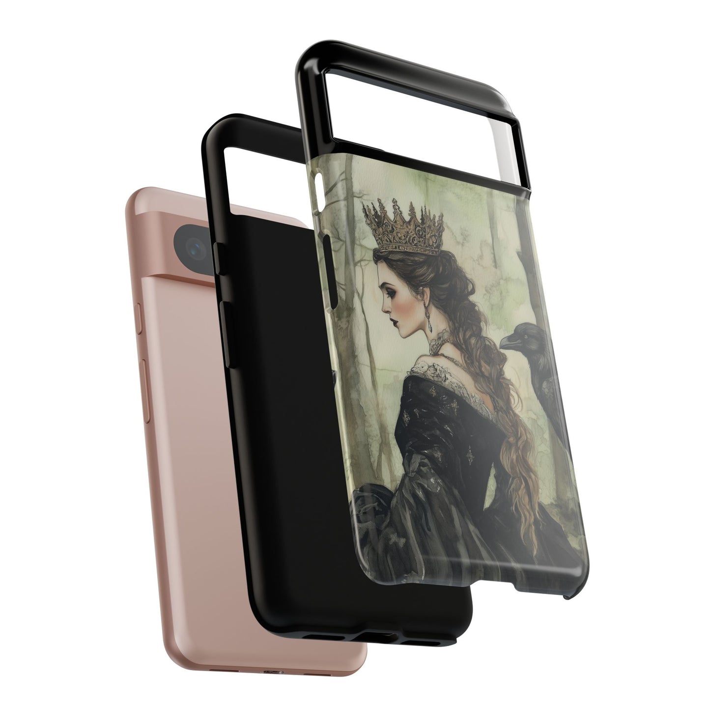 Gothic Phone Case with Crowned Queen Design