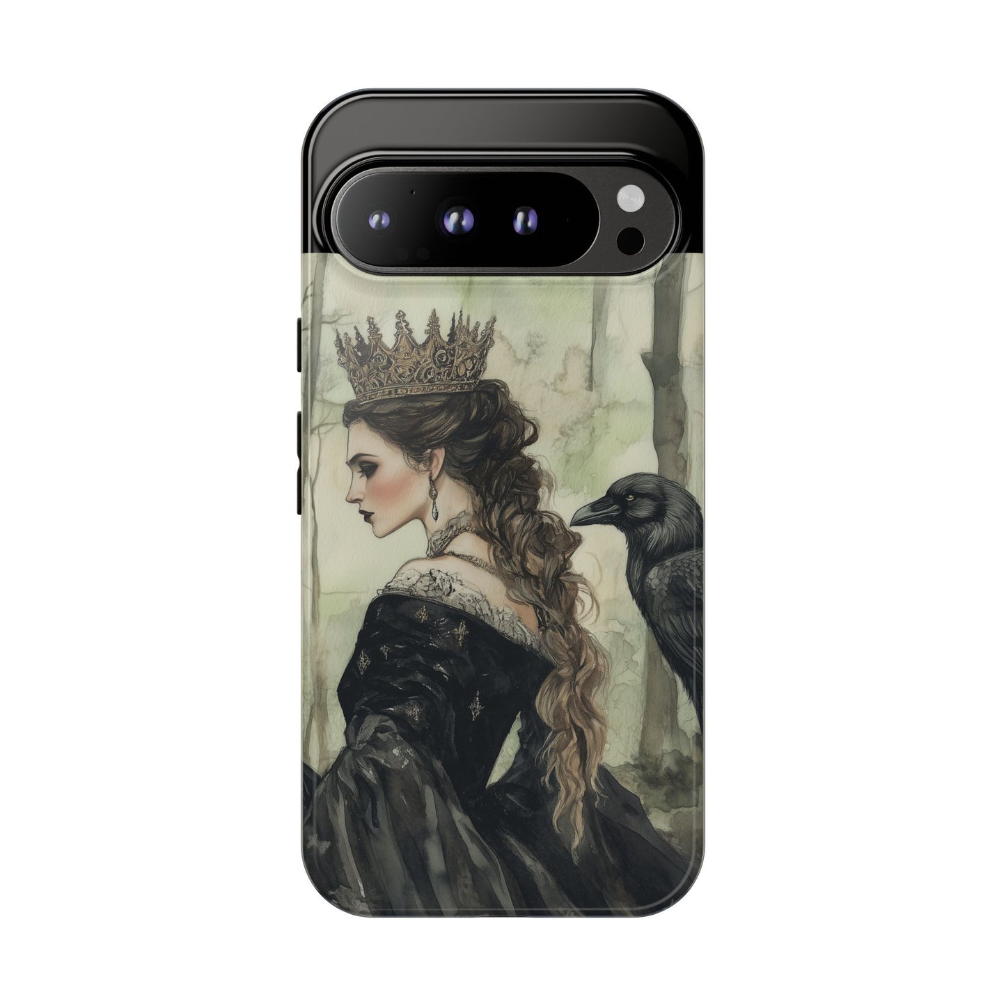 Gothic Phone Case with Crowned Queen Design