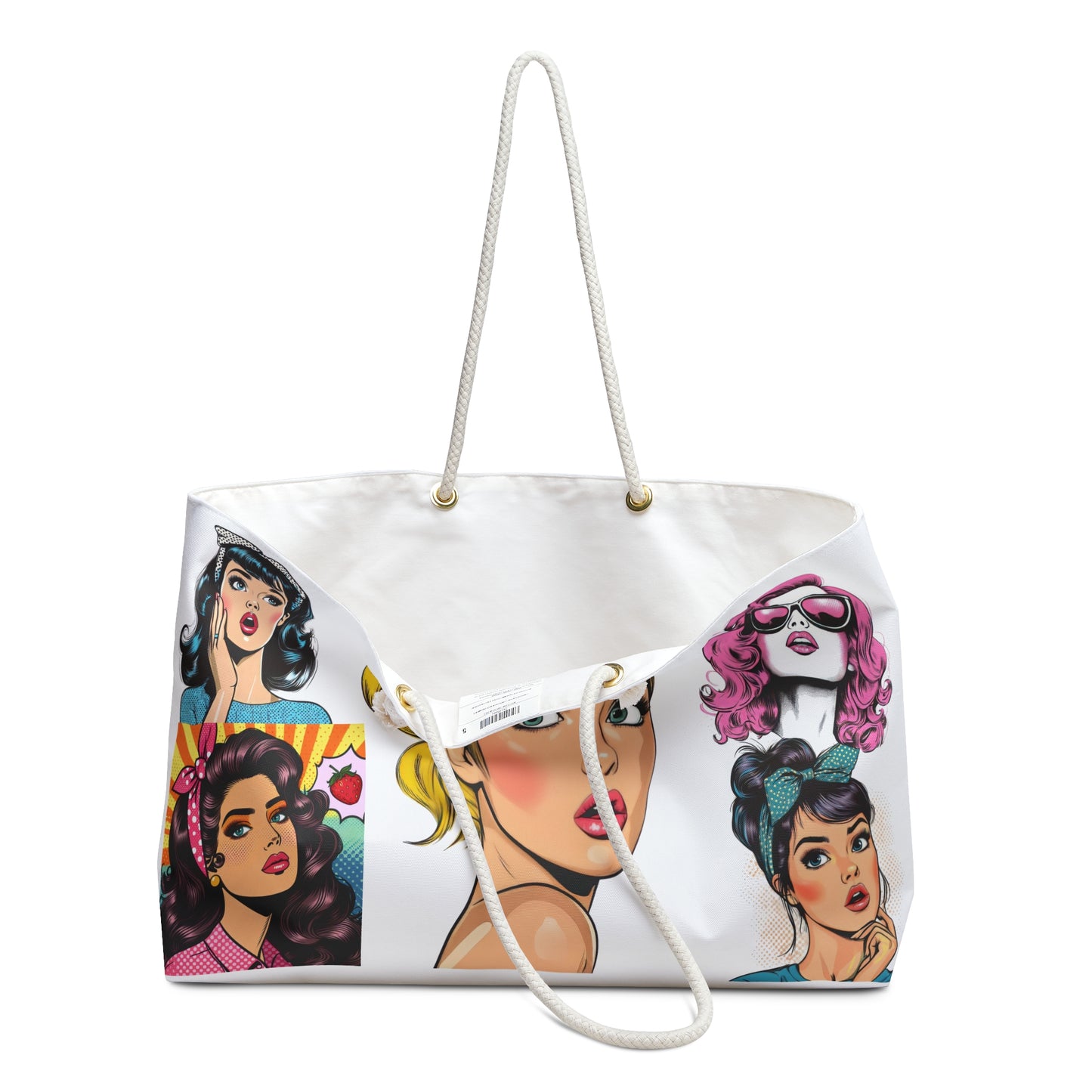 Vintage Glam Pop Art Weekender Bag