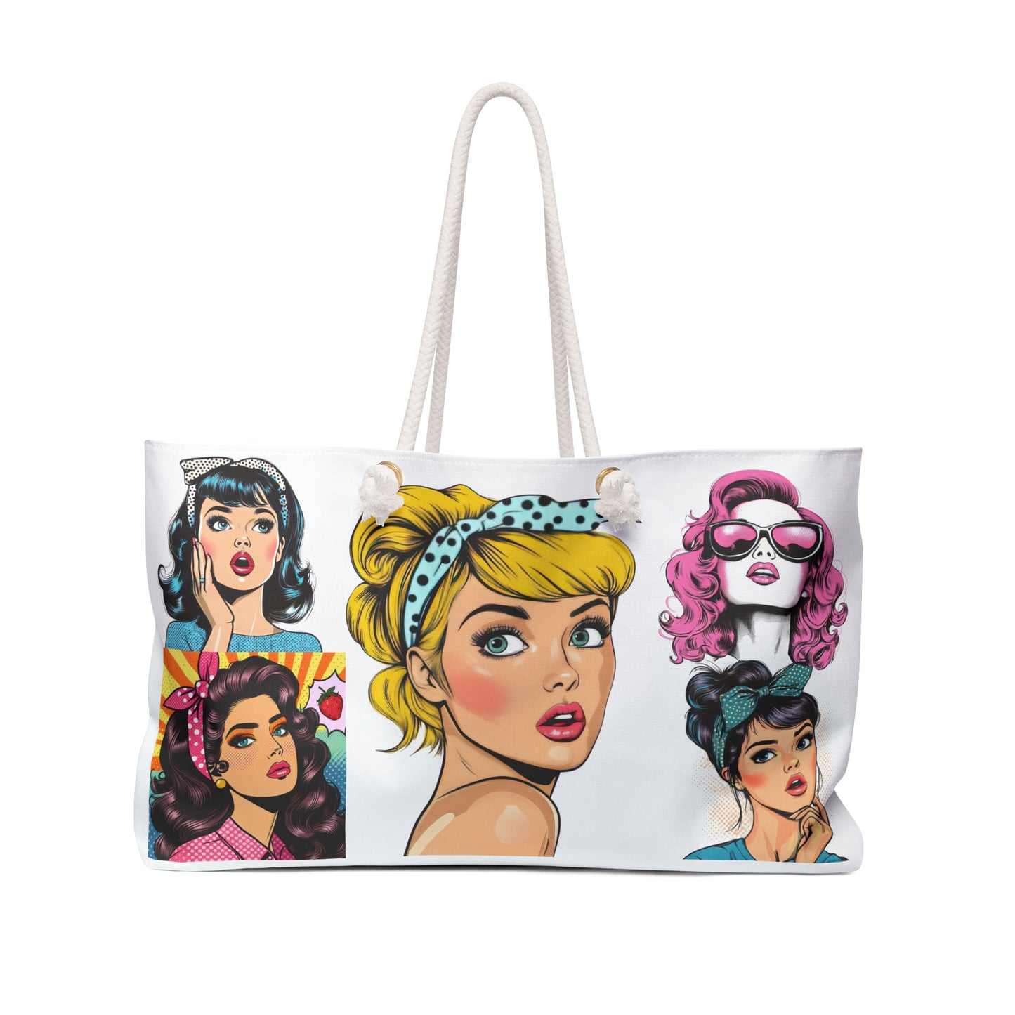 Vintage Glam Pop Art Weekender Bag