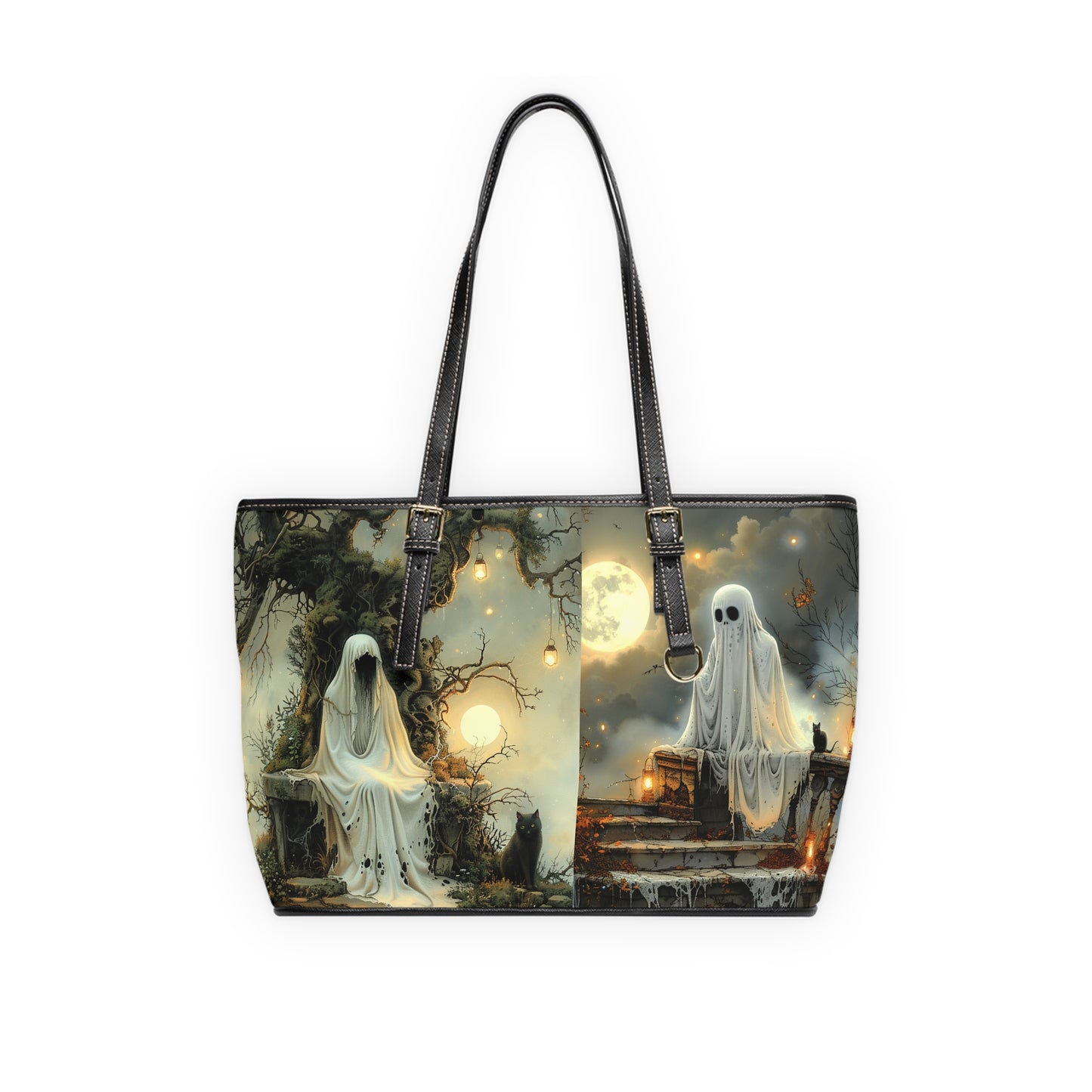 Ghosts Fall Design Shoulder Tote Bag