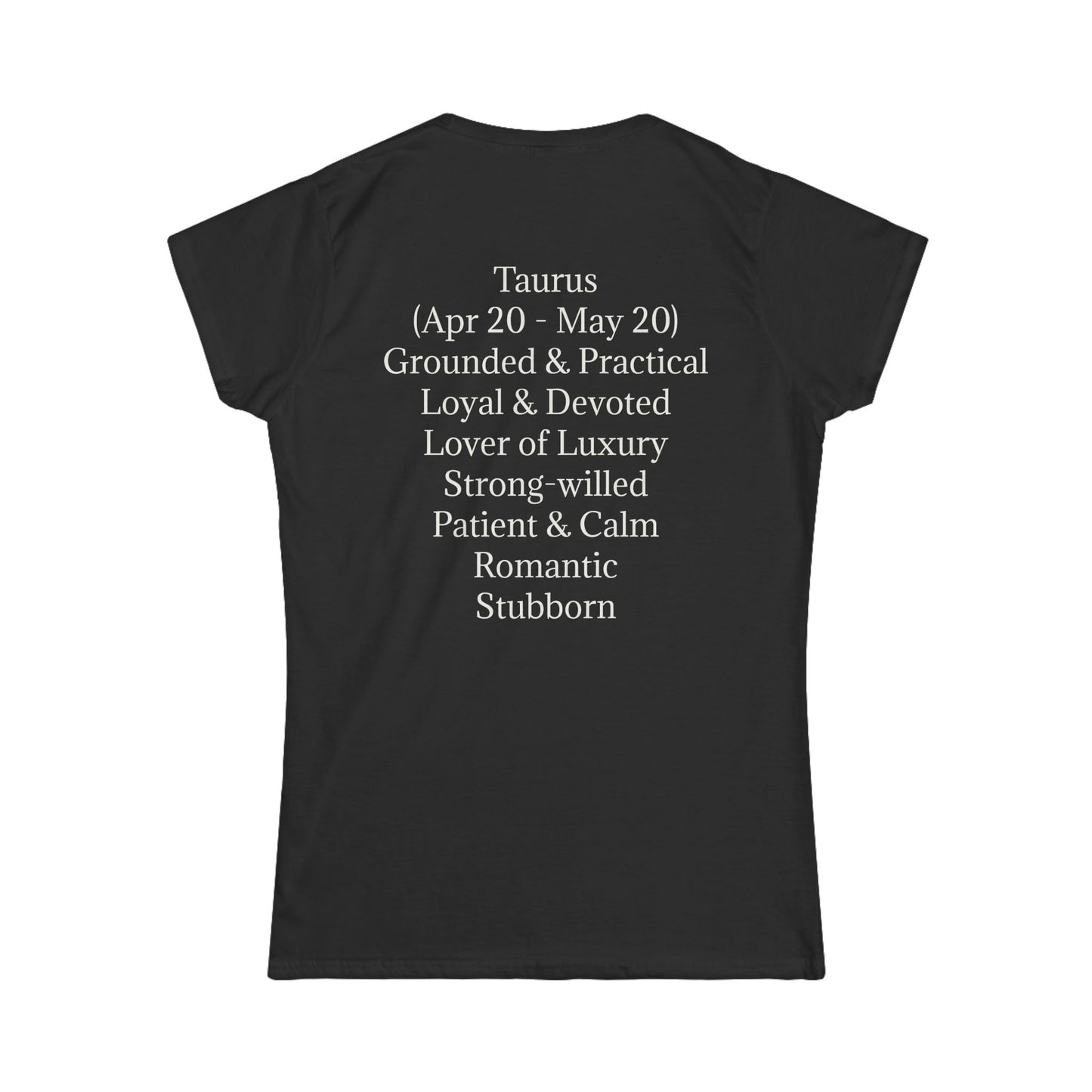 Taurus Zodiac Women's Softstyle Tee - Astrology Graphic Shirt with Traits