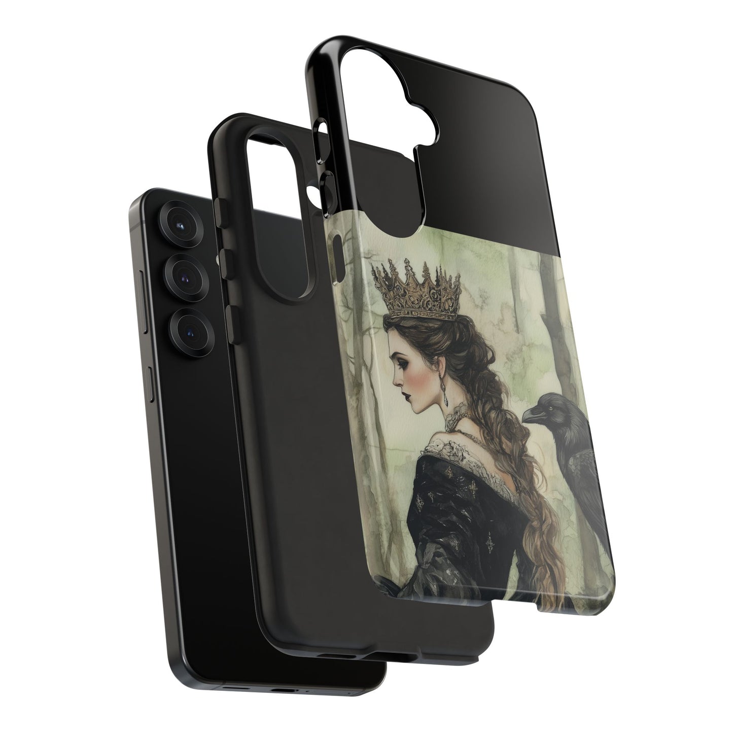 Gothic Phone Case with Crowned Queen Design