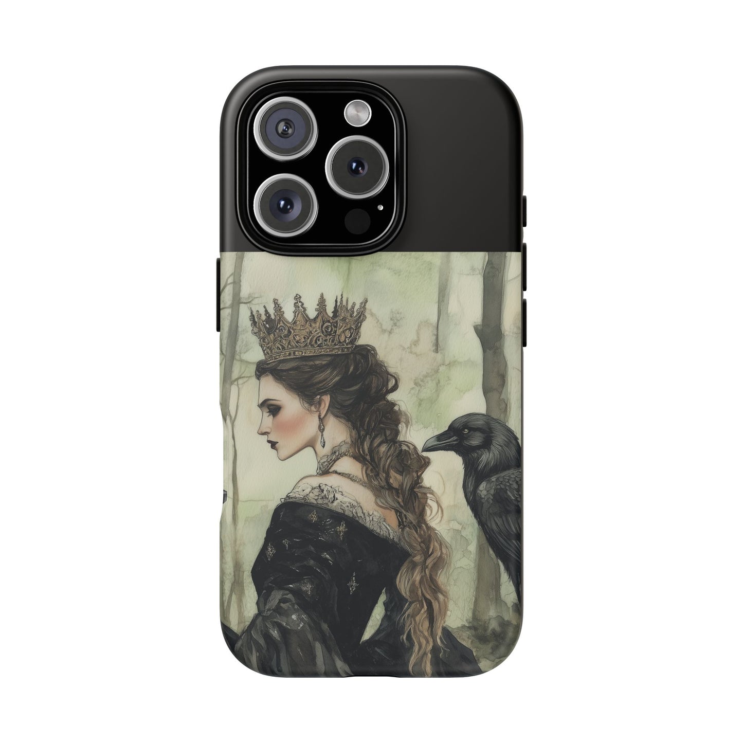 Gothic Phone Case with Crowned Queen Design