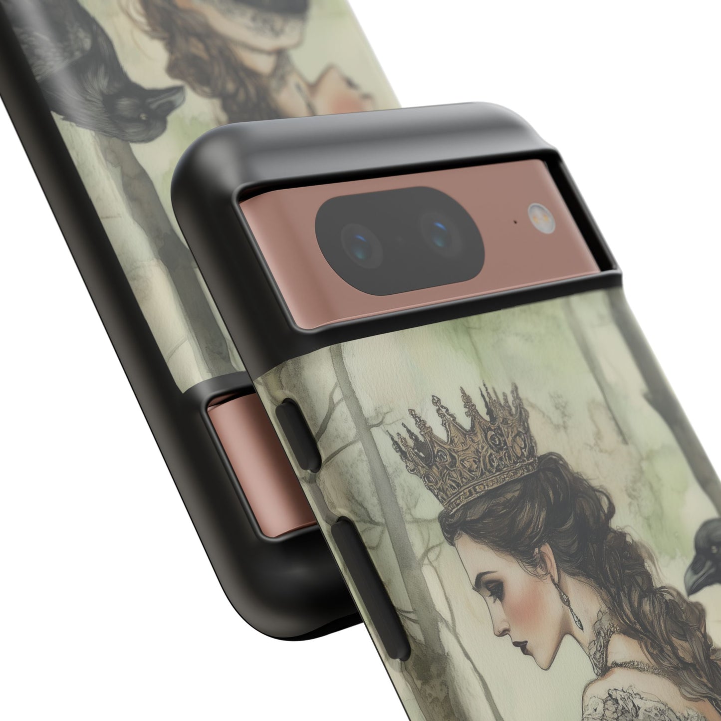 Gothic Phone Case with Crowned Queen Design