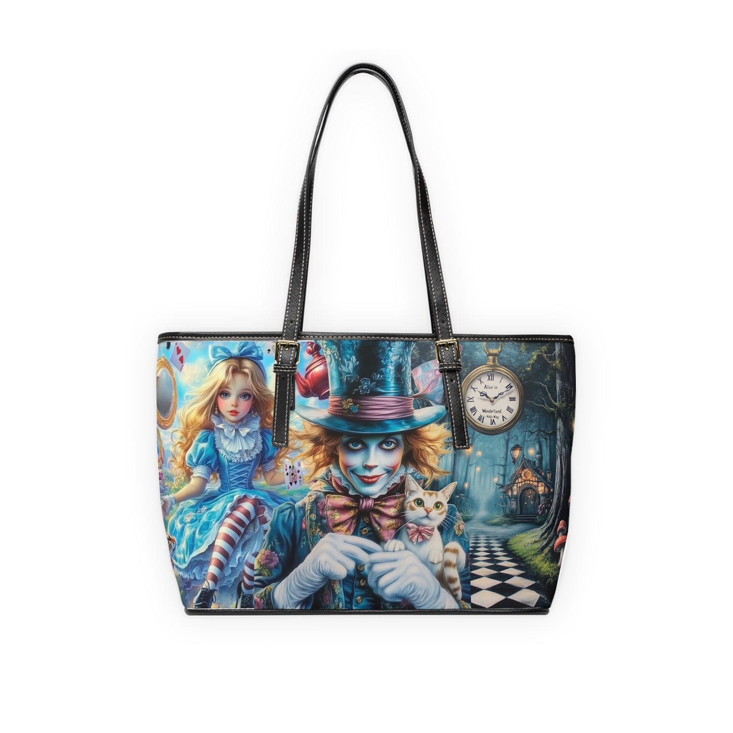 Alice in Wonderland PU Leather Shoulder Bag
