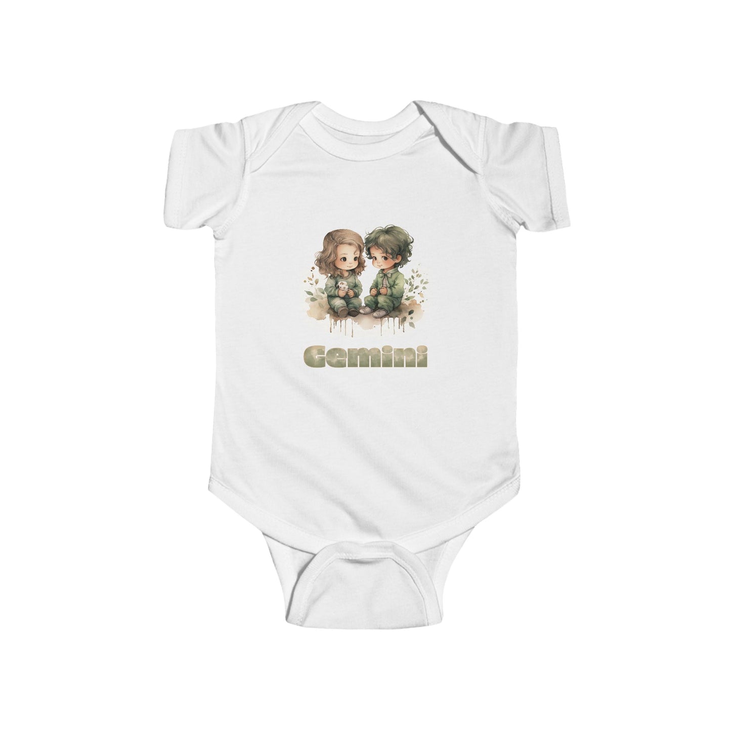 Cute Gemini Infant Bodysuit for Newborns - 24 M - Zodiac Baby Outfit