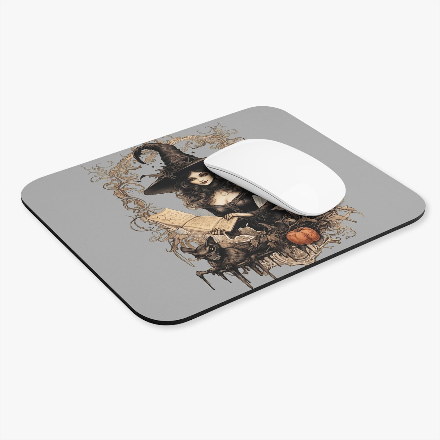 Witchy Charm Mouse Pad - Enchanting Elegance for Your Workspace
