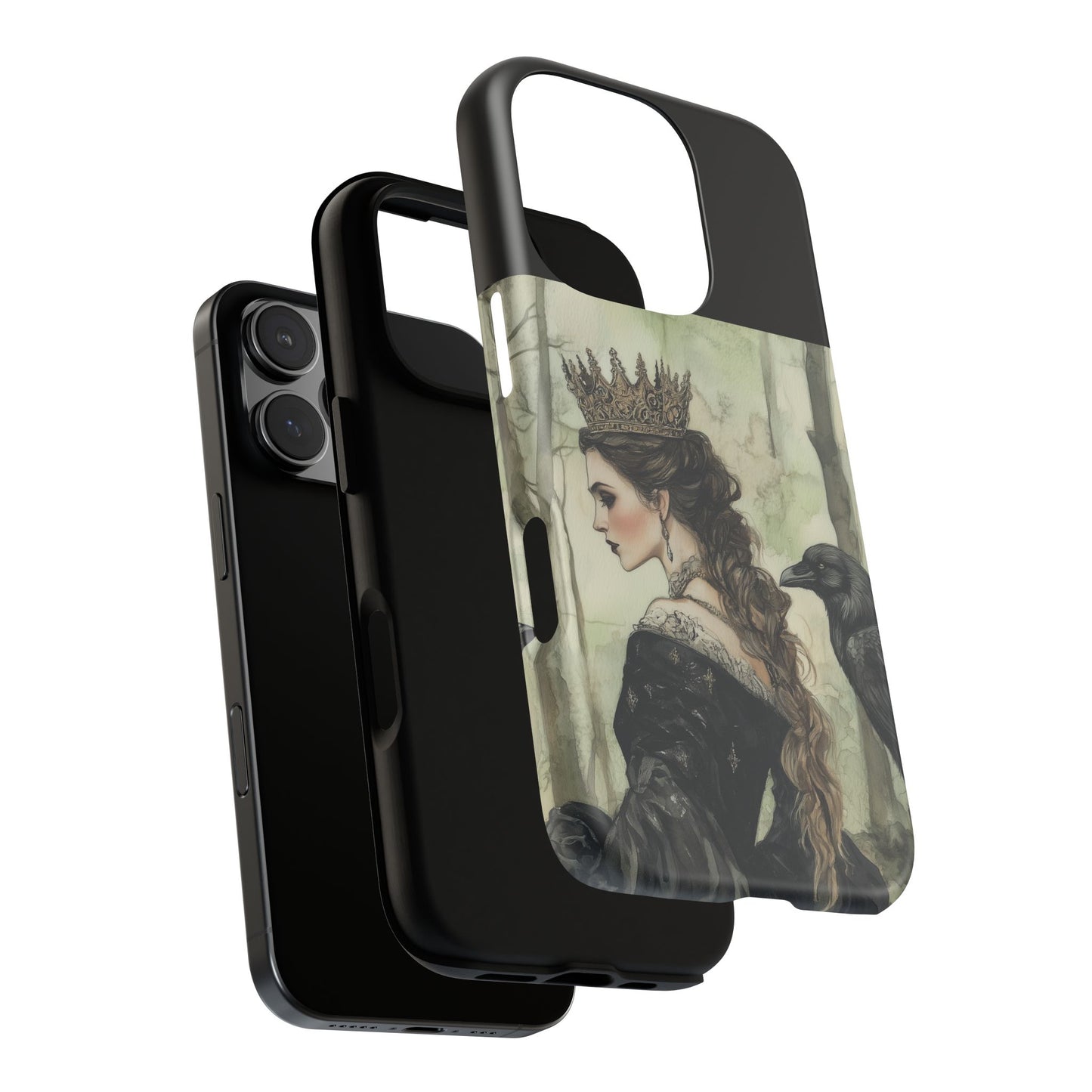 Gothic Phone Case with Crowned Queen Design