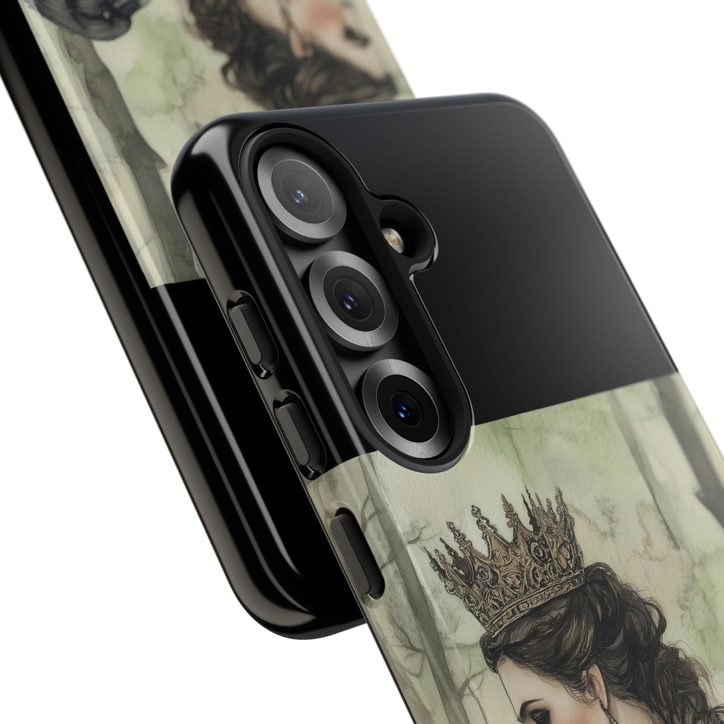 Gothic Phone Case with Crowned Queen Design