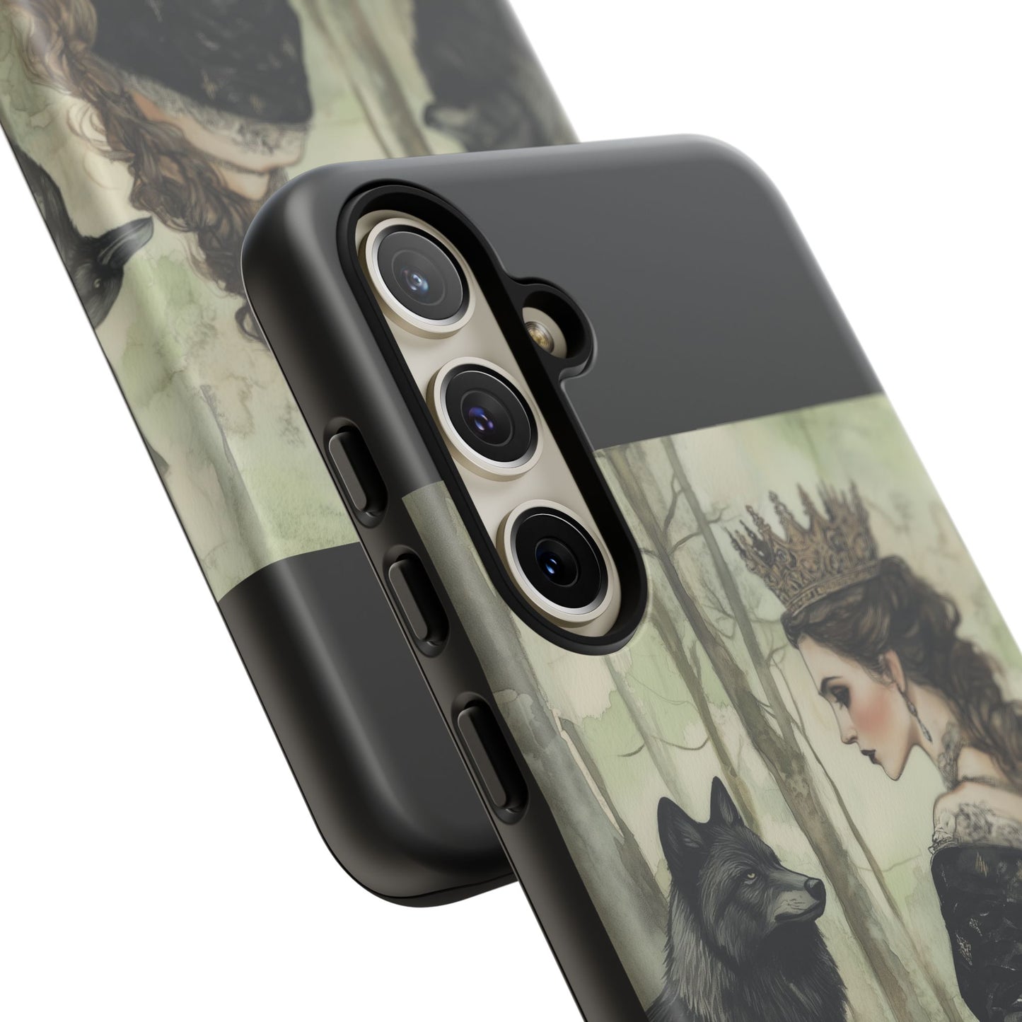 Gothic Phone Case with Crowned Queen Design