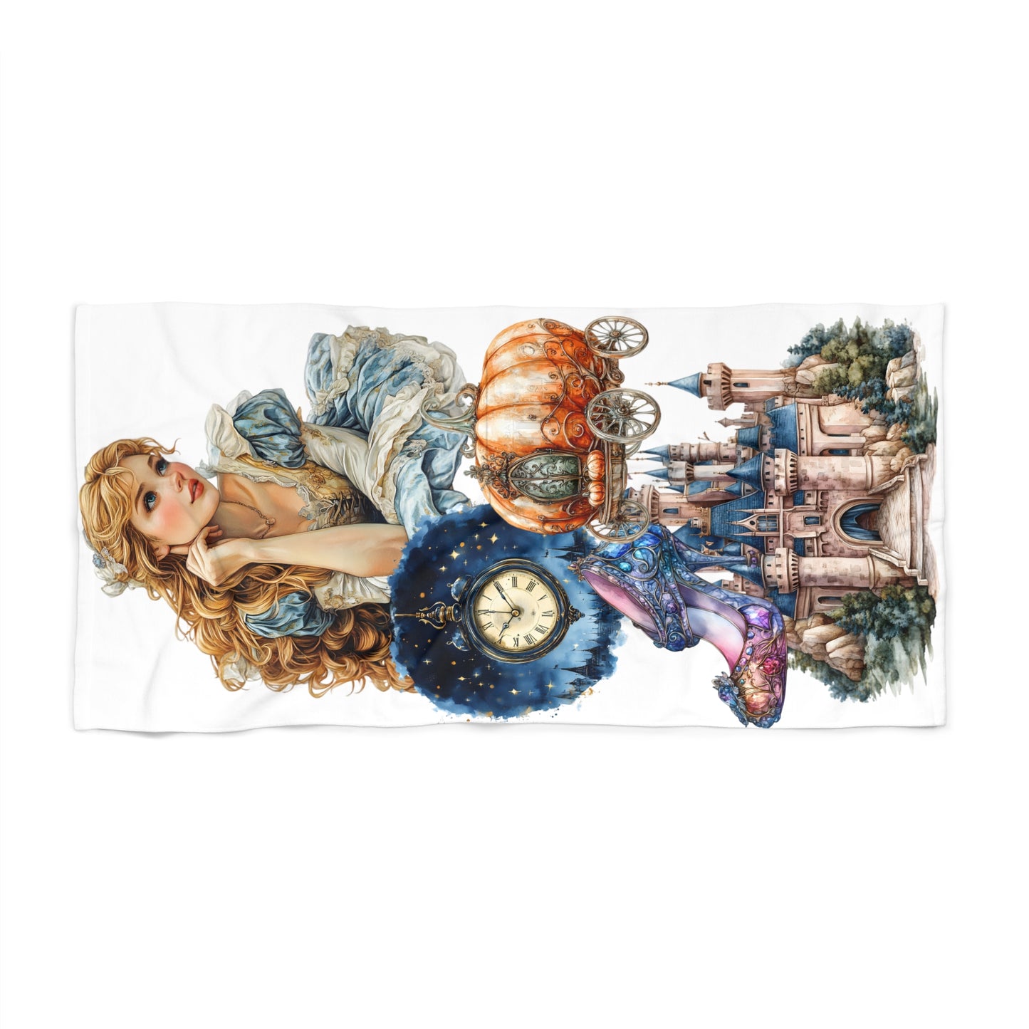 Cinderella Princess Beach Towel