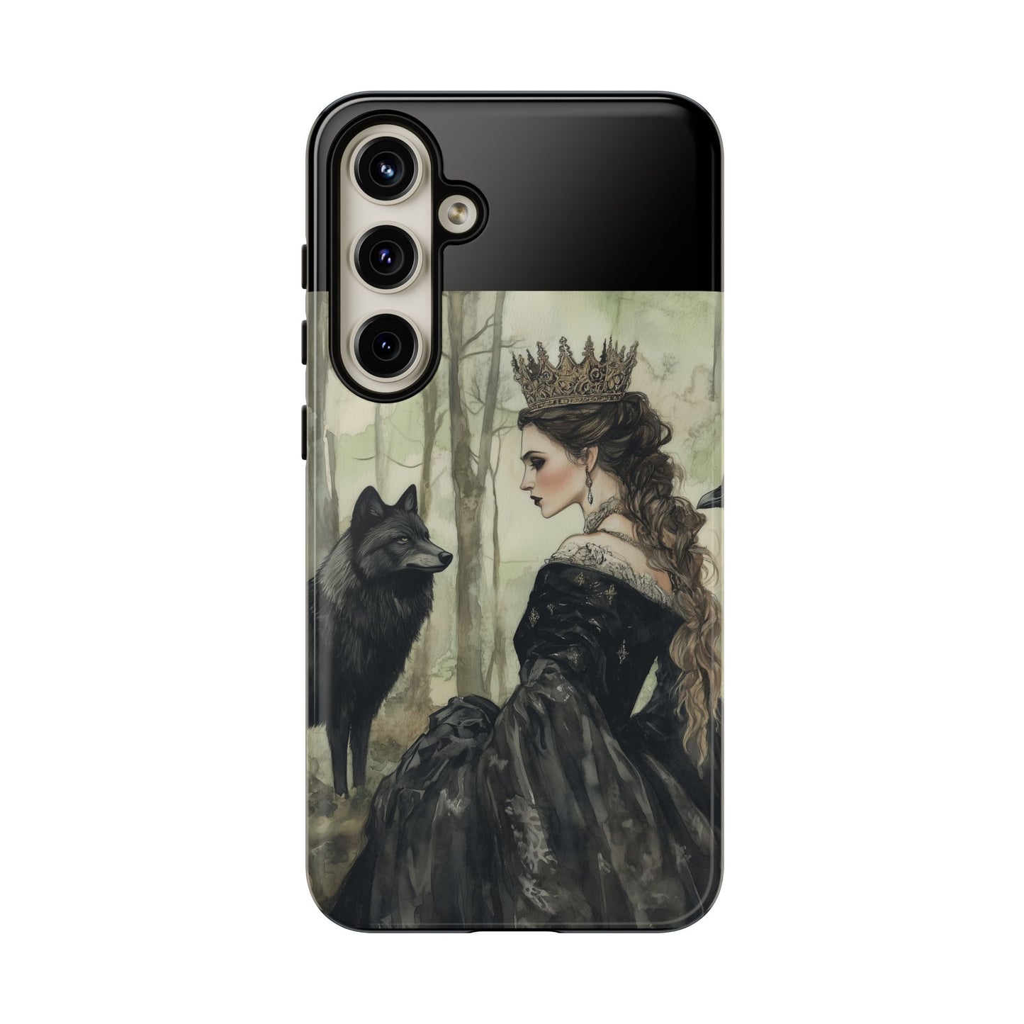 Gothic Phone Case with Crowned Queen Design