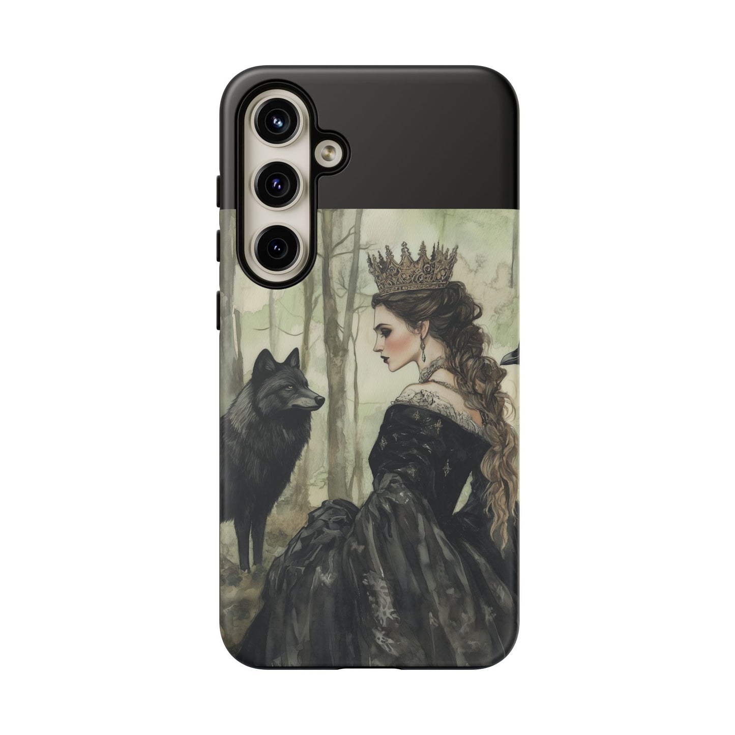 Gothic Phone Case with Crowned Queen Design