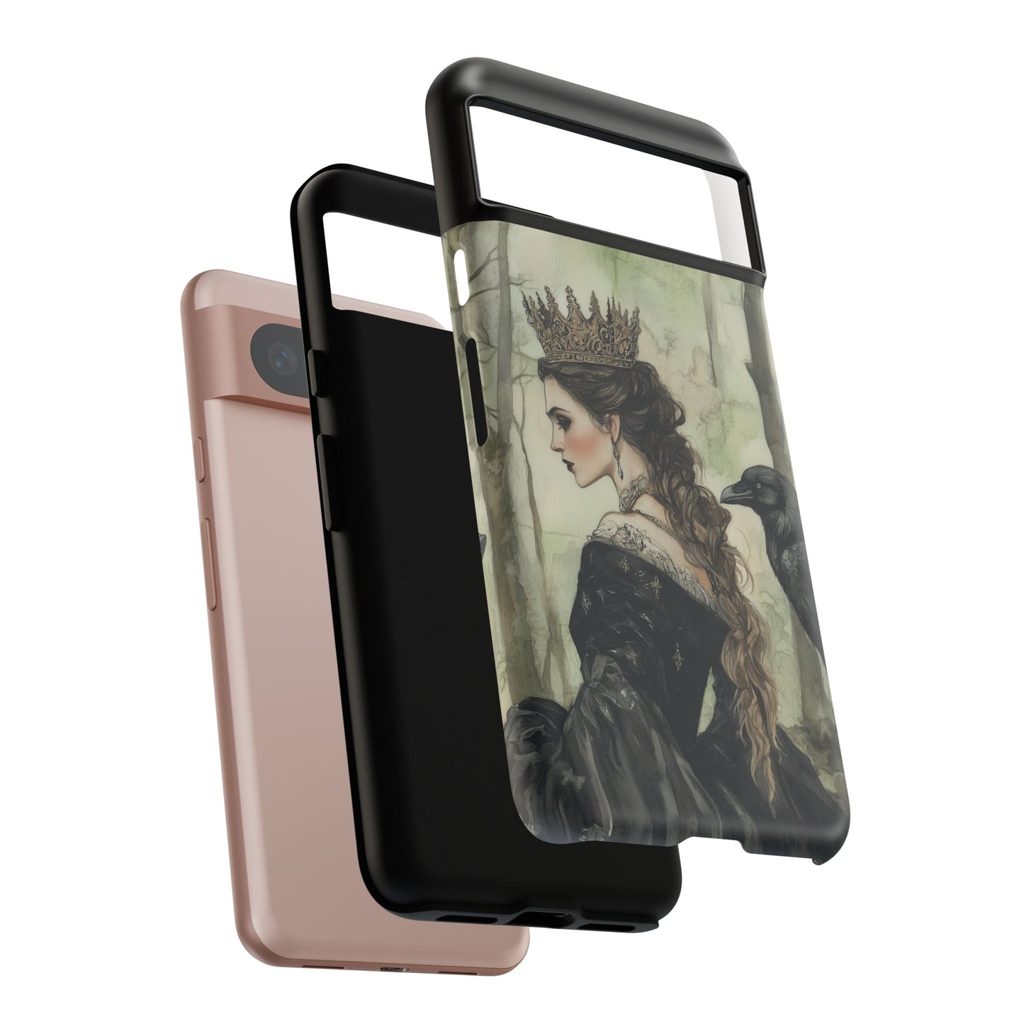 Gothic Phone Case with Crowned Queen Design