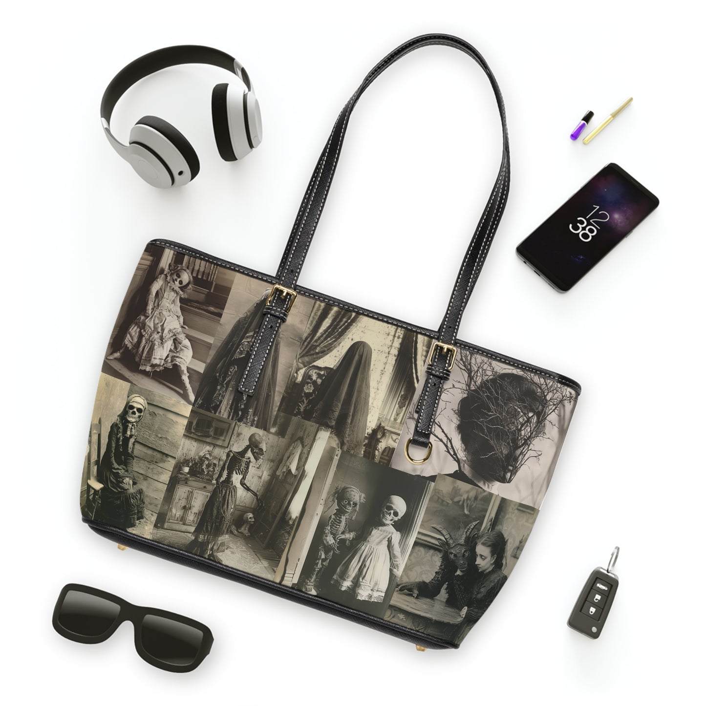 Vintage Horror Handbag, Stylish Everyday Purse, Perfect for Halloween