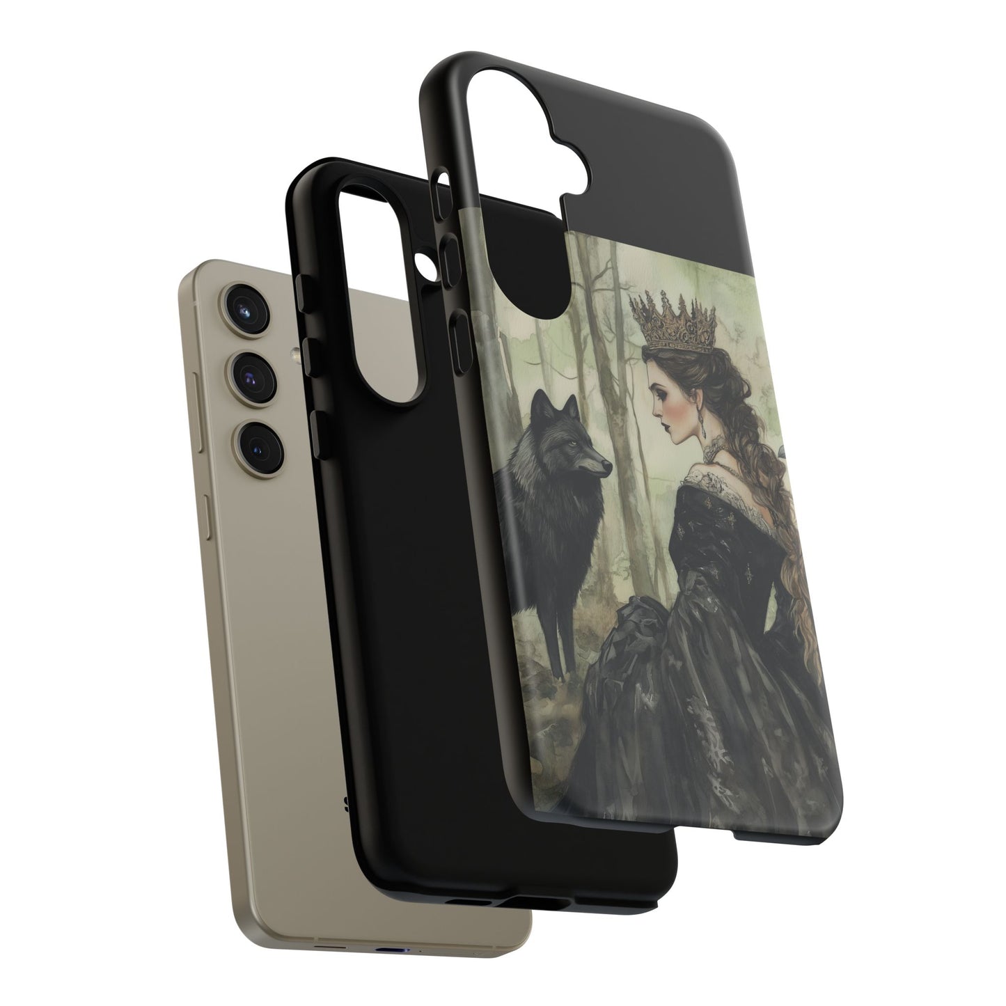 Gothic Phone Case with Crowned Queen Design