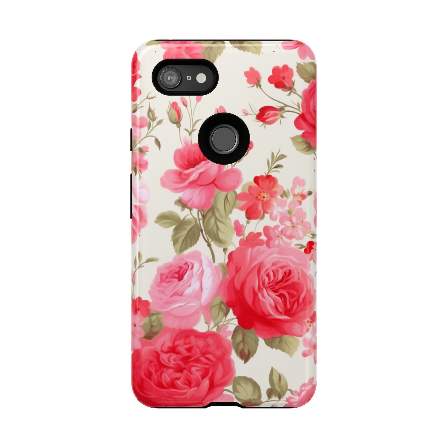 Floral Phone Case - Tough Cases with Elegant Rose Design