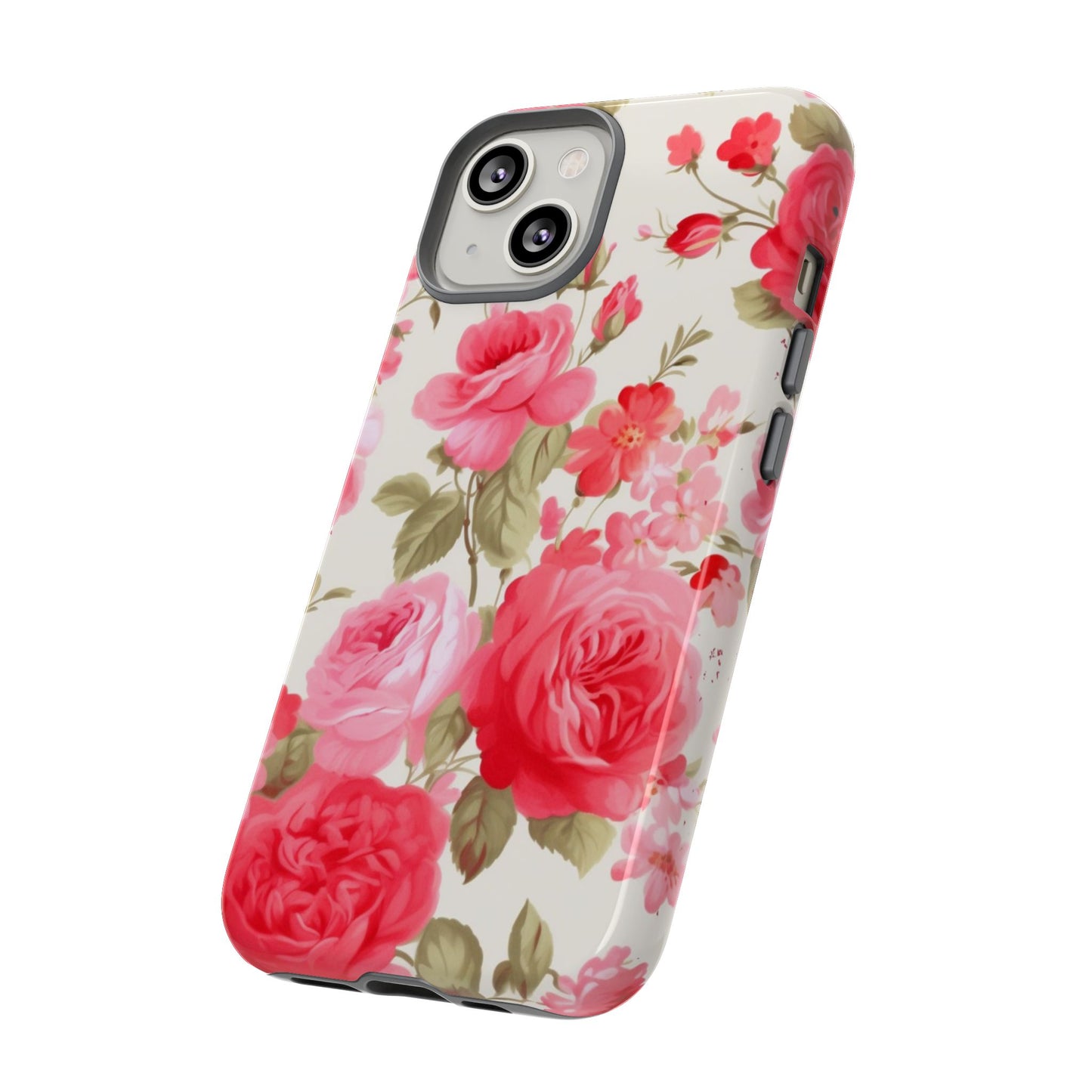 Floral Phone Case - Tough Cases with Elegant Rose Design