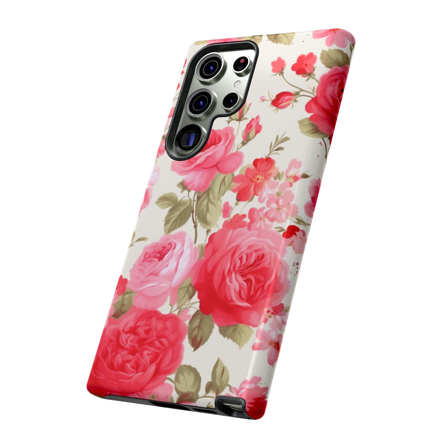 Floral Phone Case - Tough Cases with Elegant Rose Design