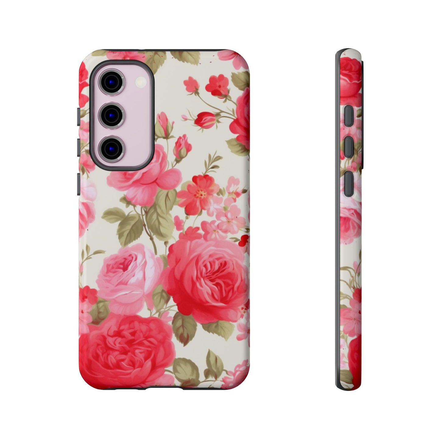 Floral Phone Case - Tough Cases with Elegant Rose Design