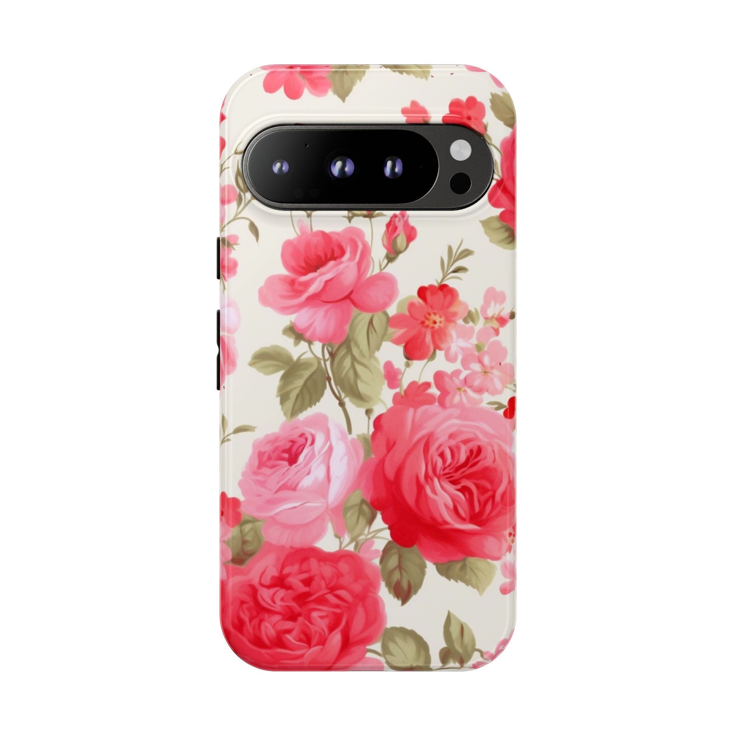 Floral Phone Case - Tough Cases with Elegant Rose Design