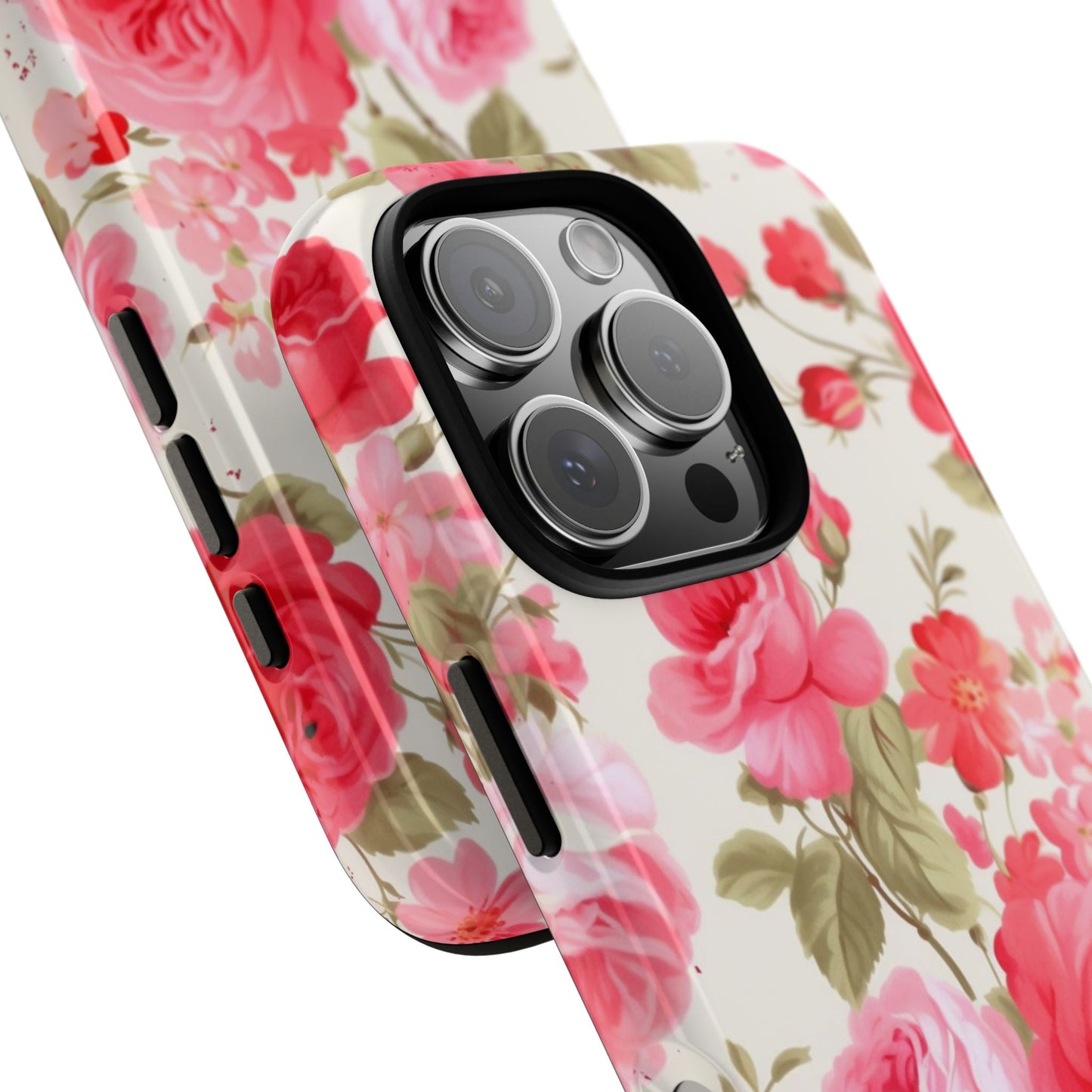 Floral Phone Case - Tough Cases with Elegant Rose Design